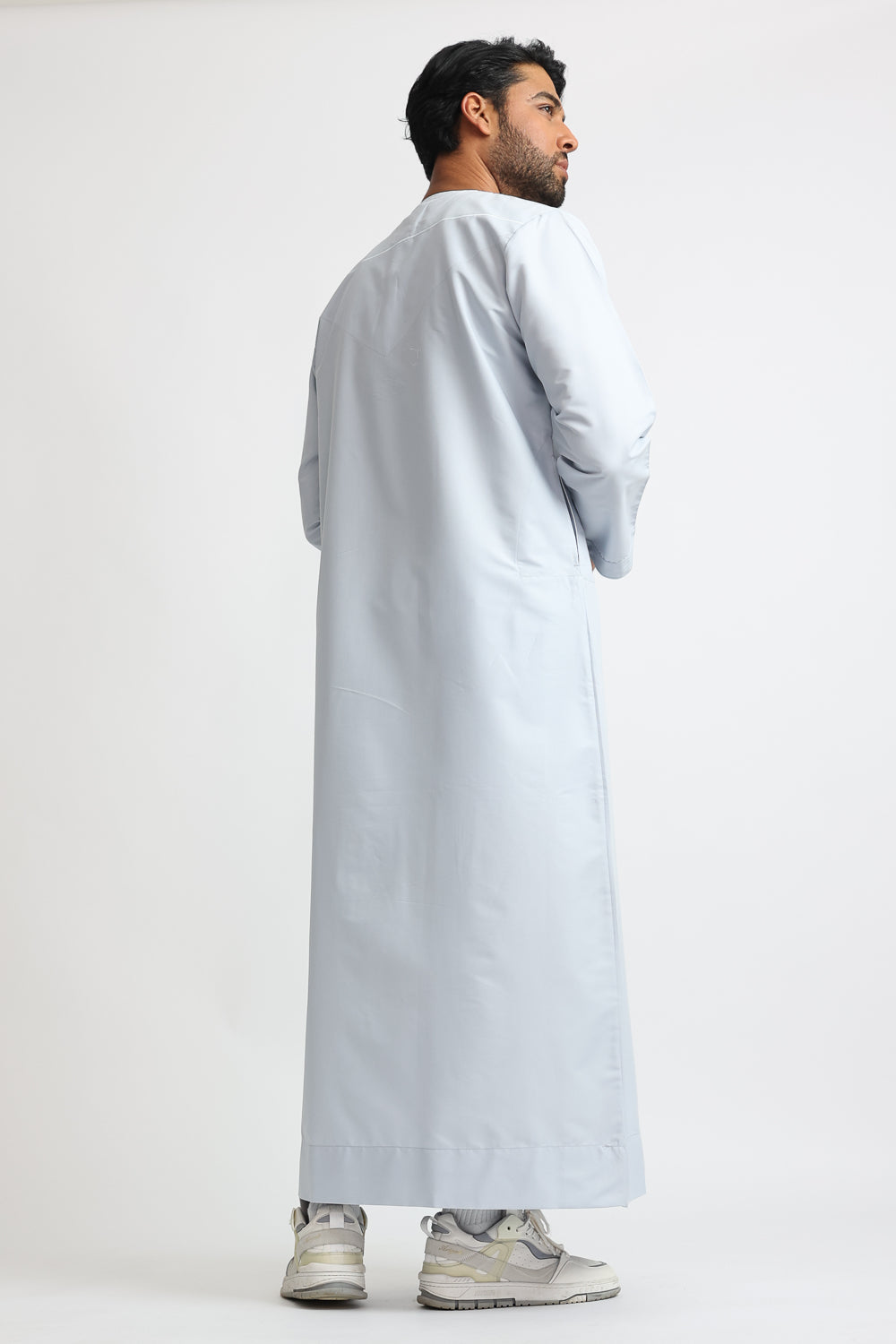 J101 Pale Blue Boys Pleated Emirati Thobe