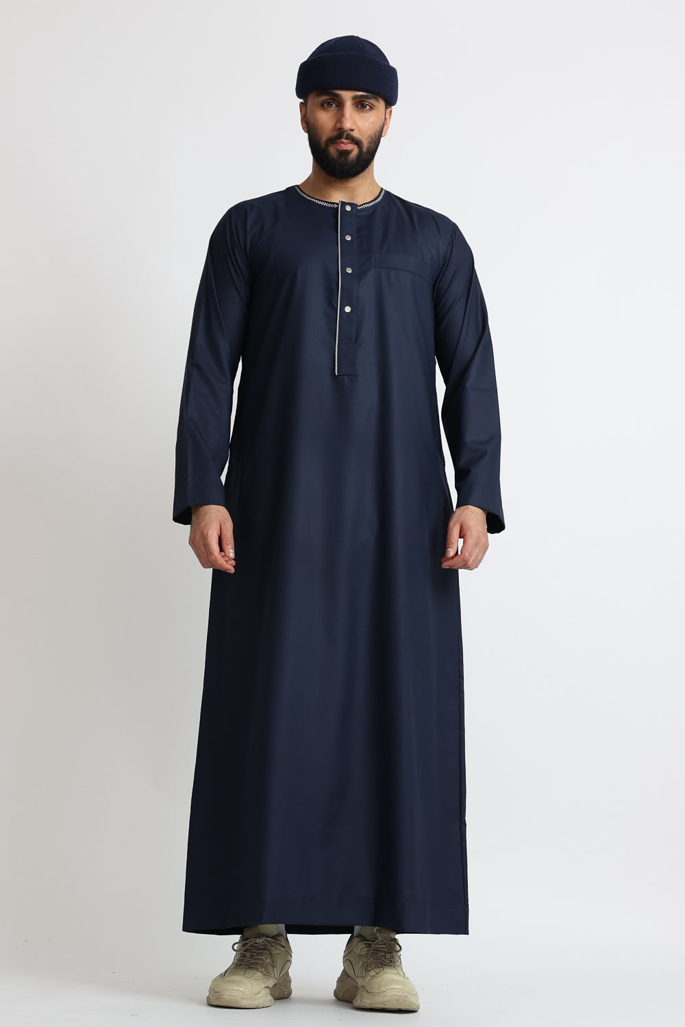 J107 Navy Button Omani