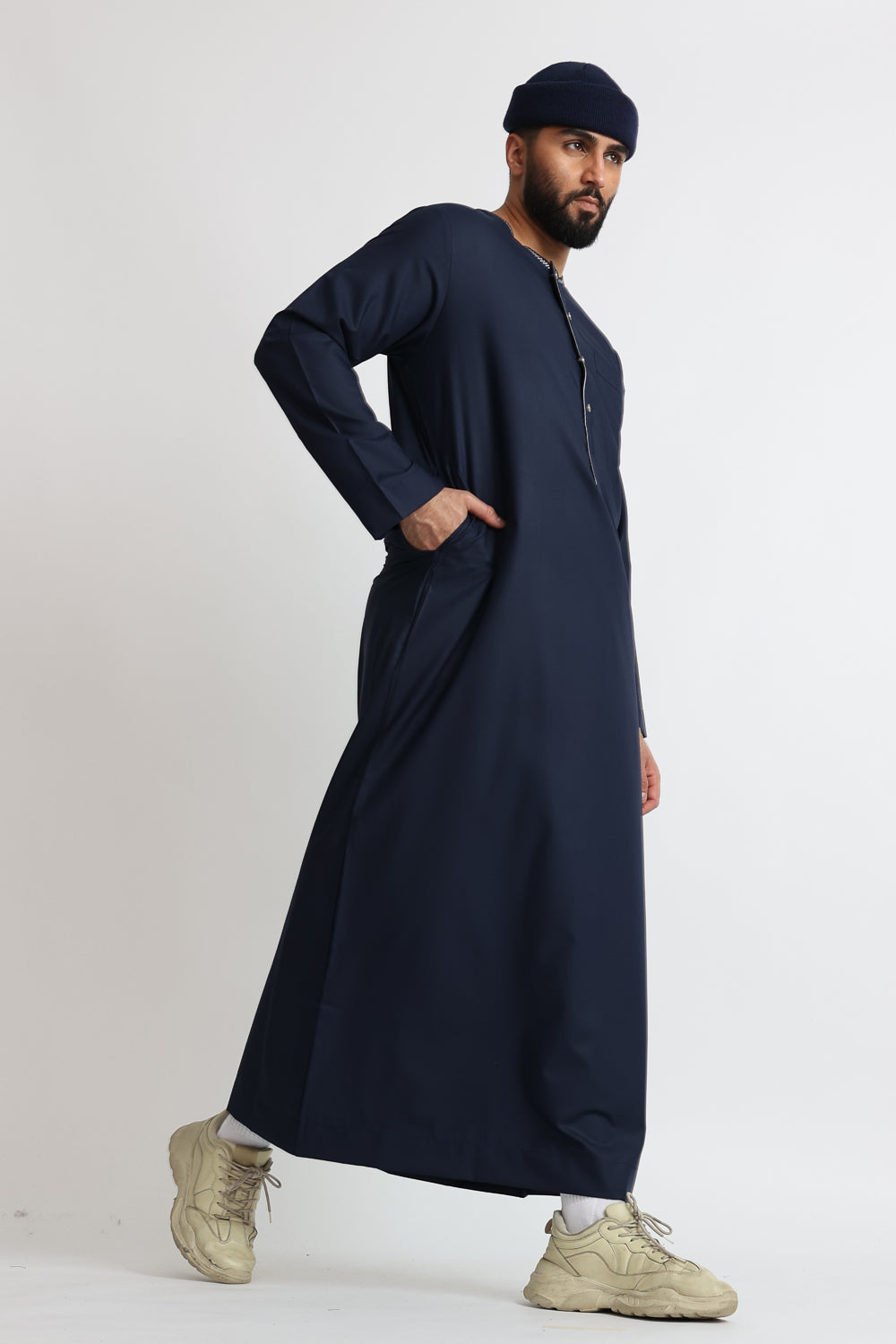 J107 Navy Button Omani