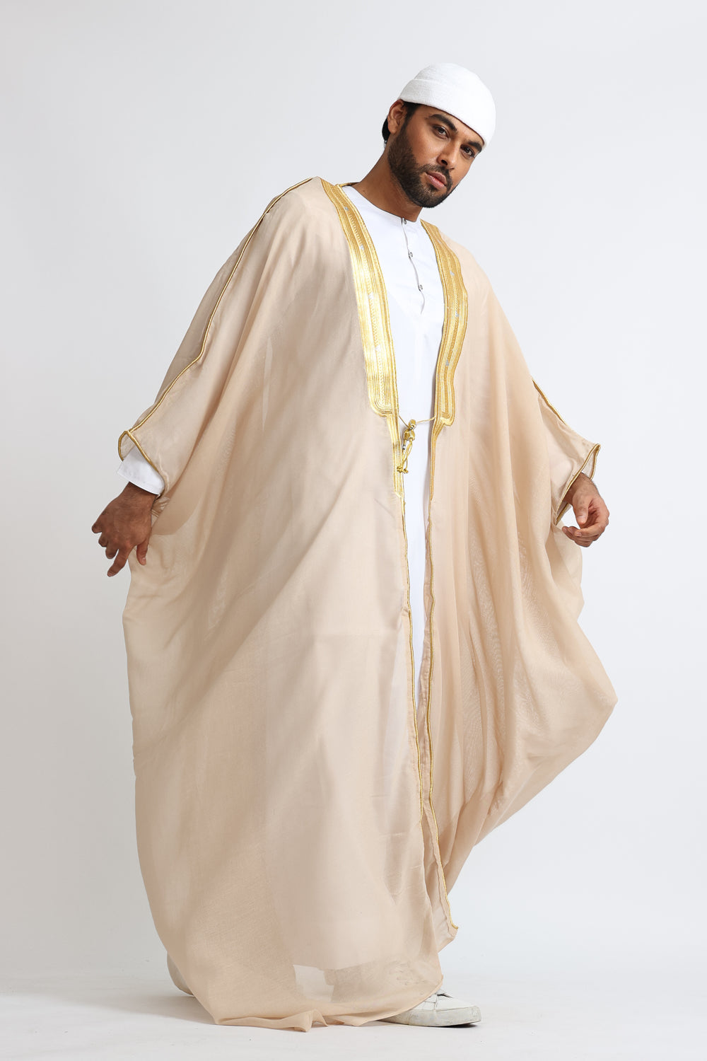 Light Beige Arab Mens Bisht