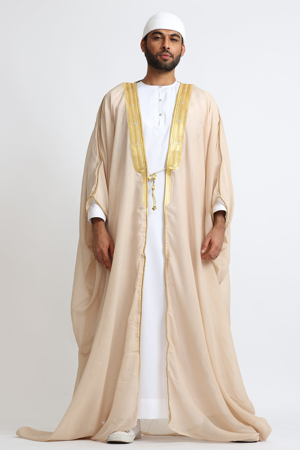 Light Beige Arab Mens Bisht