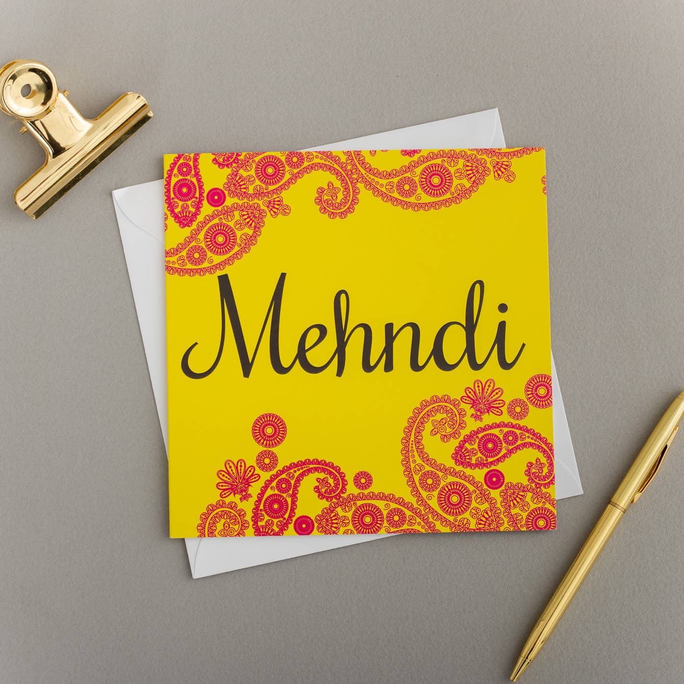 Mehndi Card | Bright Paisley