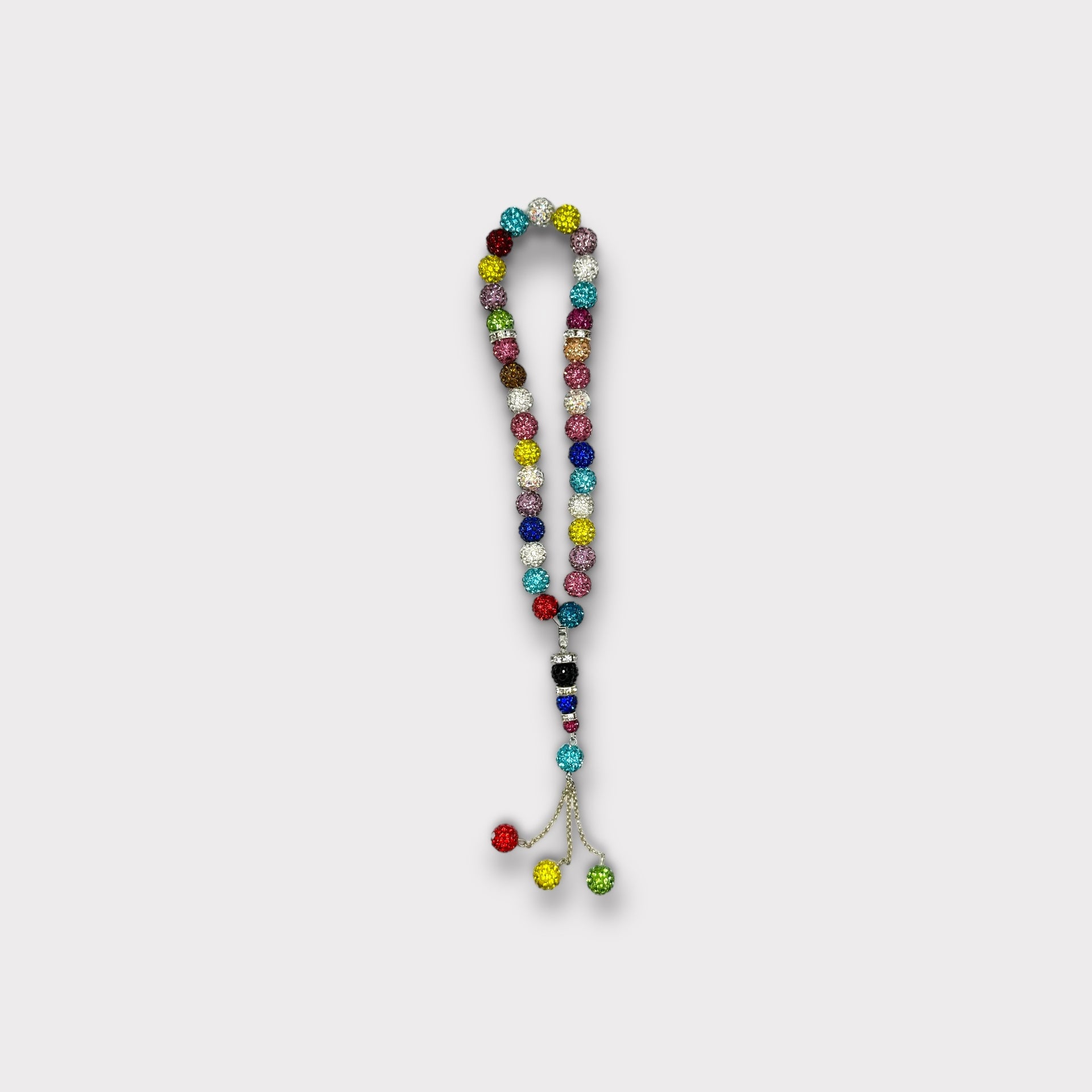 Rainbow Diamante Prayer Bead