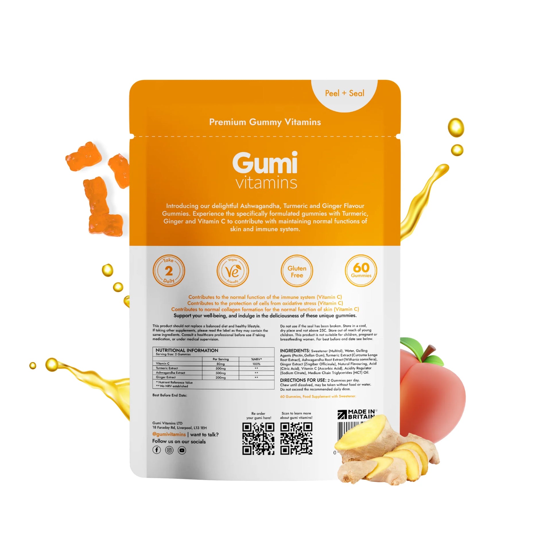 Gumi Vitamins - Defence - Ashwagandha, Turmeric & Ginger