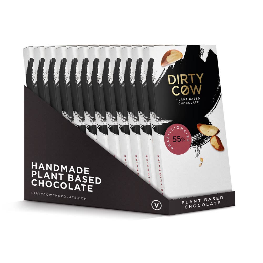 DIRTY COW CHOCOLATE - BRAZILLIONAIRE PLANT BASED VEGAN CHOCOLATE BAR