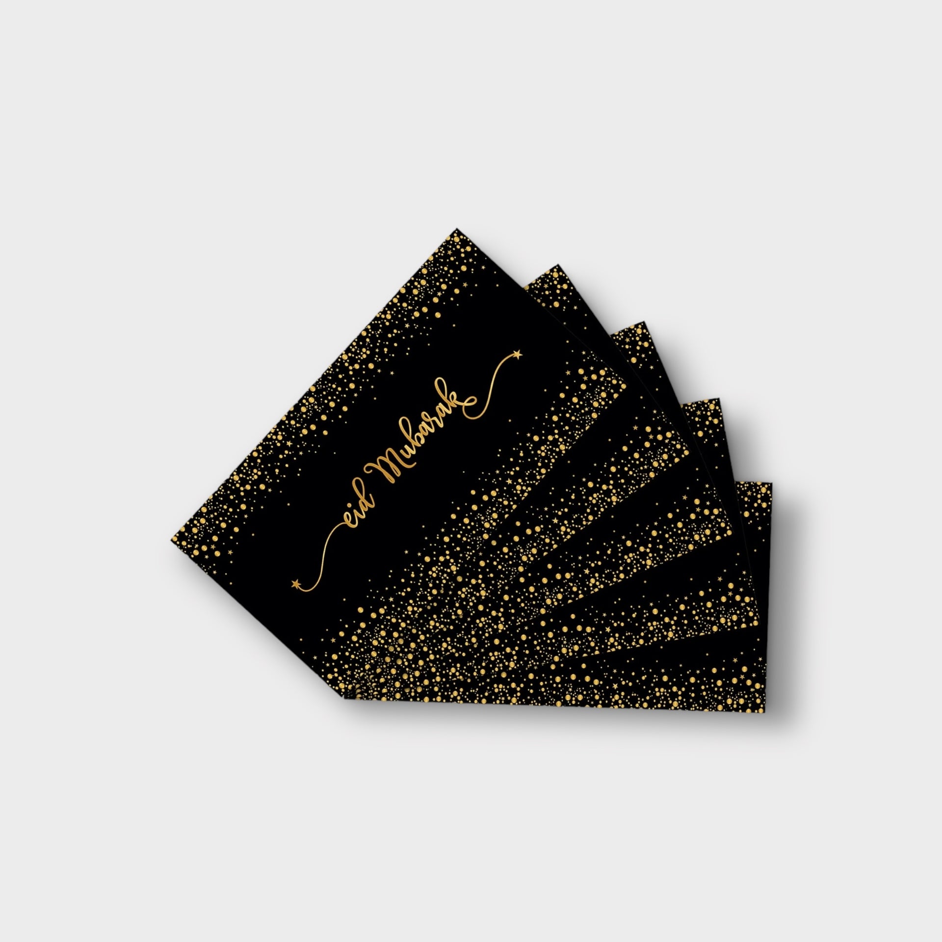 Money Wallets | Eid Mubarak Black with Gold foiling