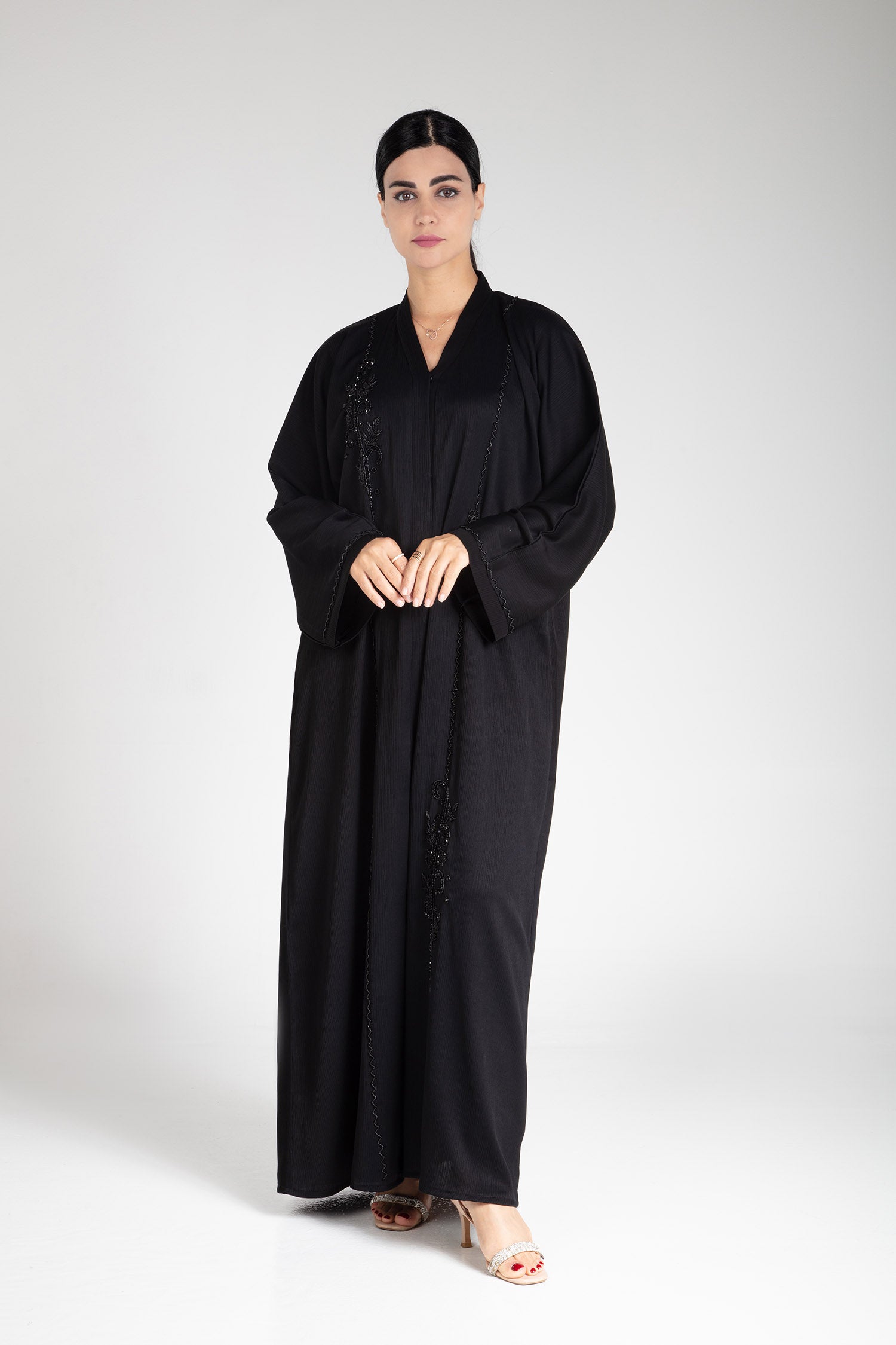 Mystique Black Open Abaya