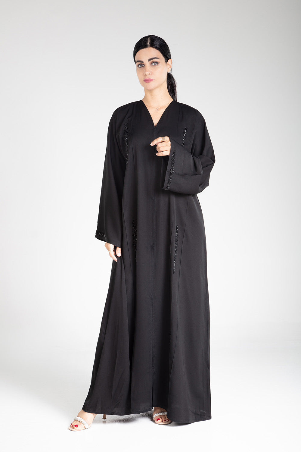 Black Beaded Abaya