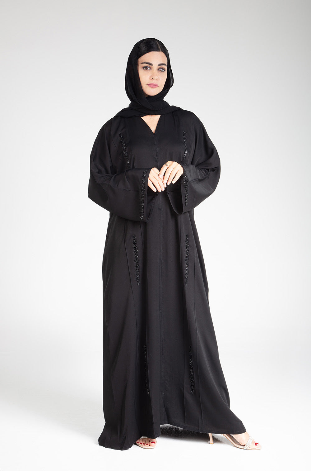 Black Beaded Abaya