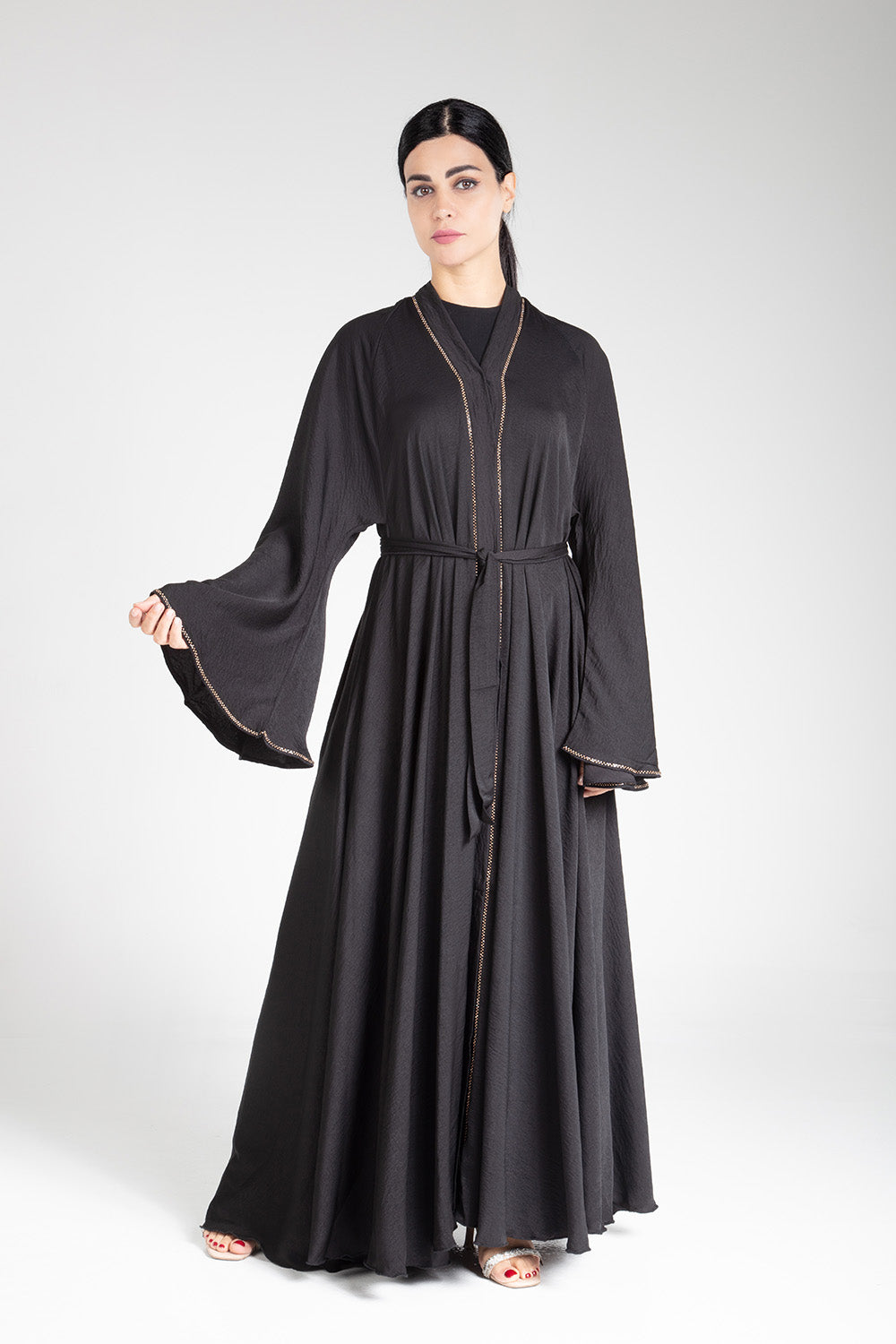 Twilight Black Open Abaya