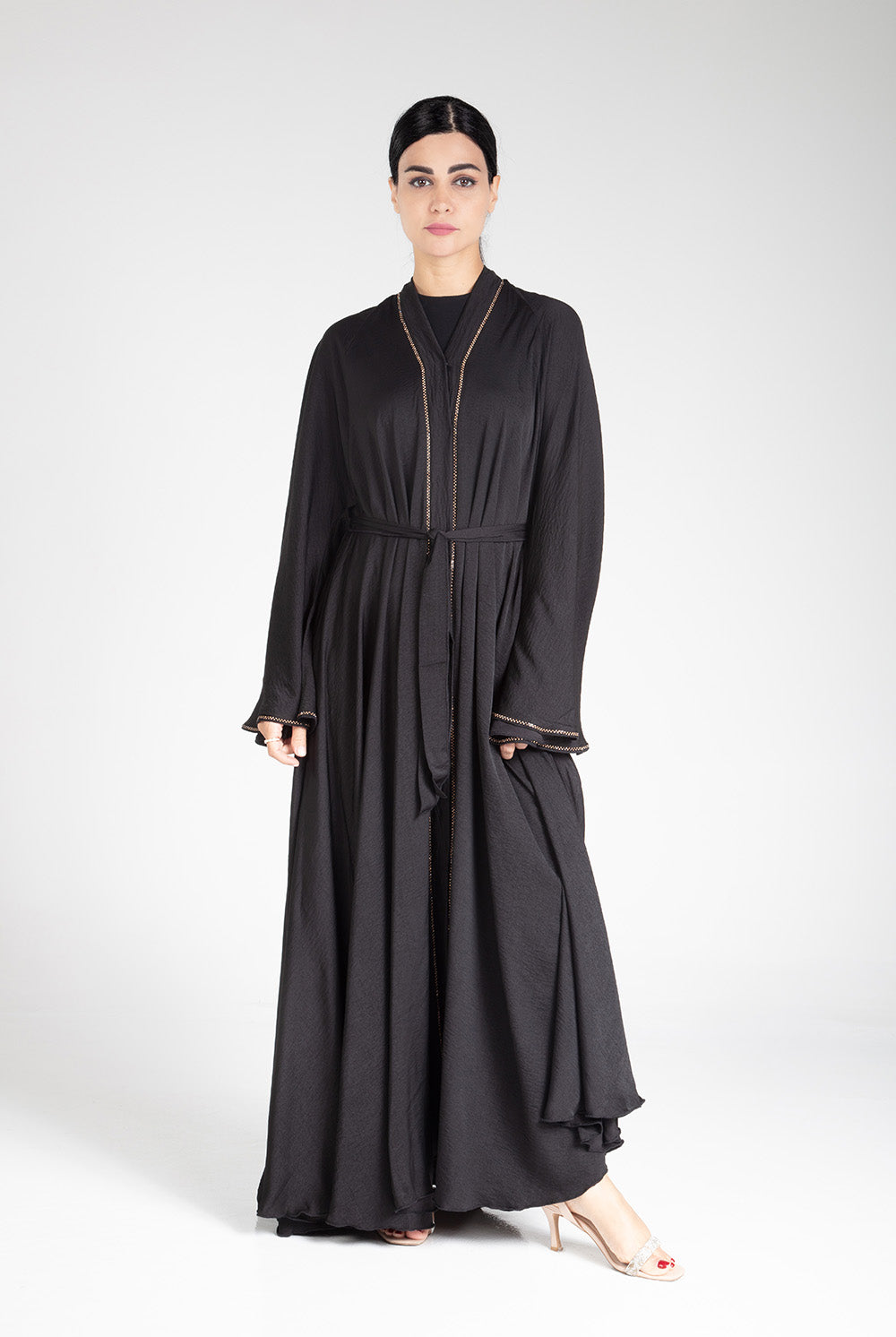 Twilight Black Open Abaya