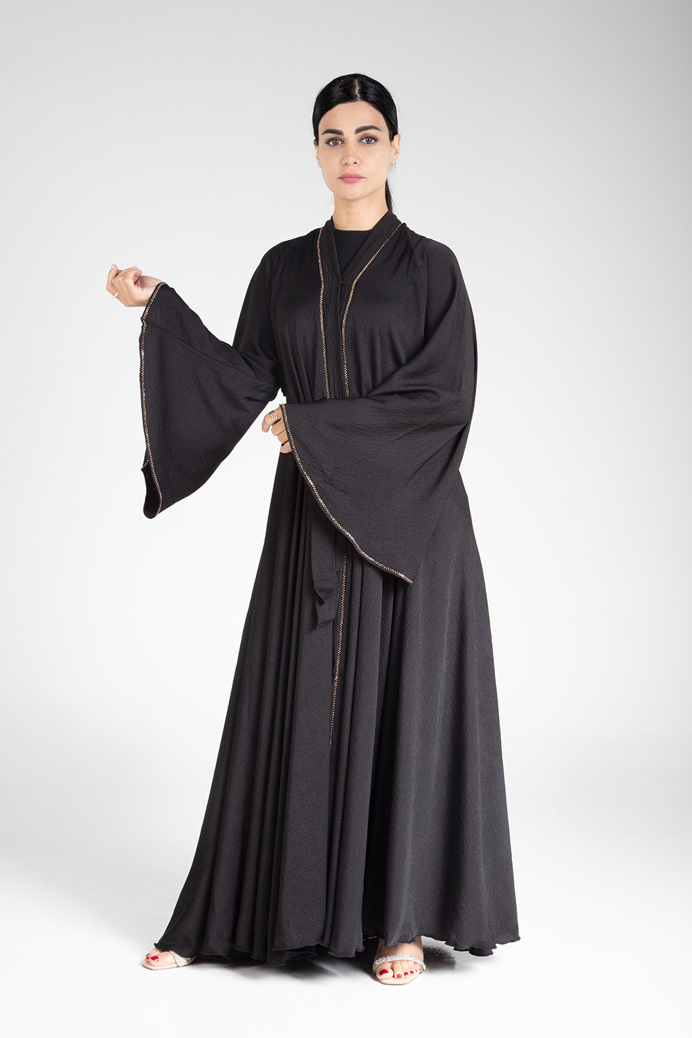 Twilight Black Open Abaya