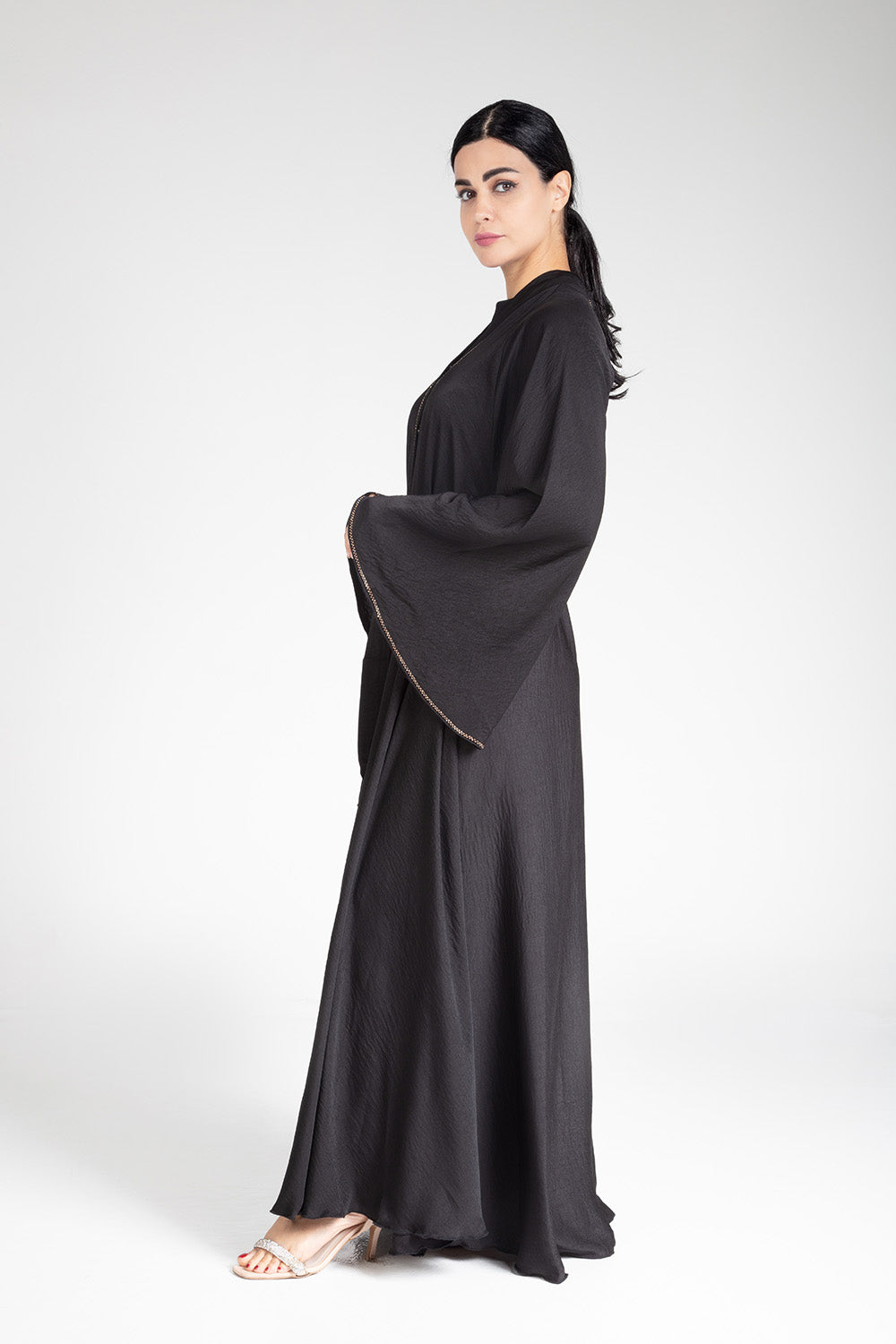 Twilight Black Open Abaya