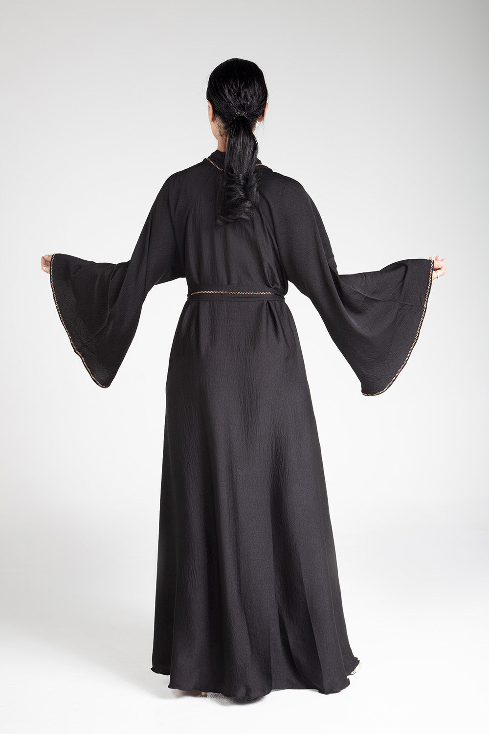 Twilight Black Open Abaya