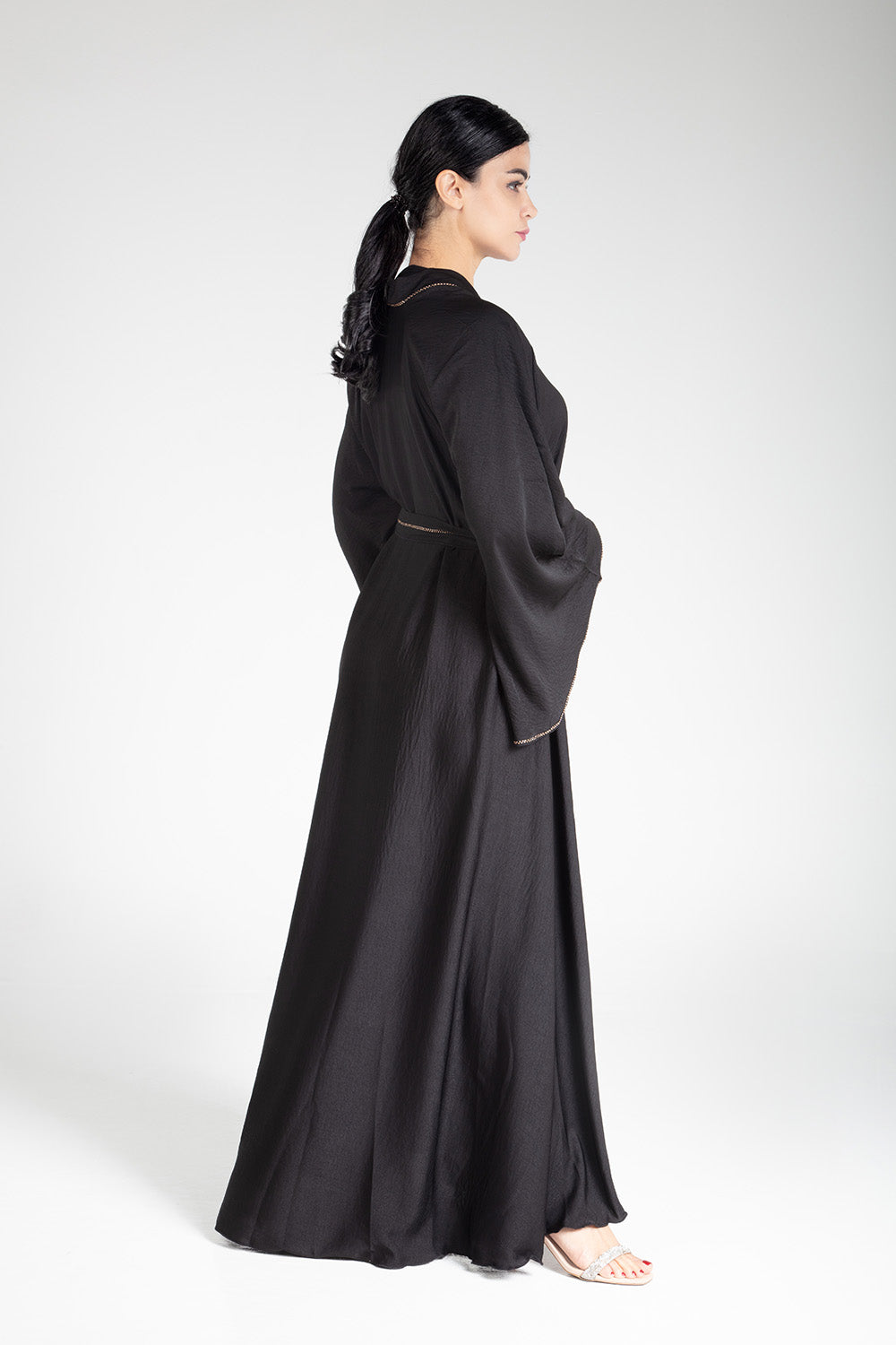 Twilight Black Open Abaya