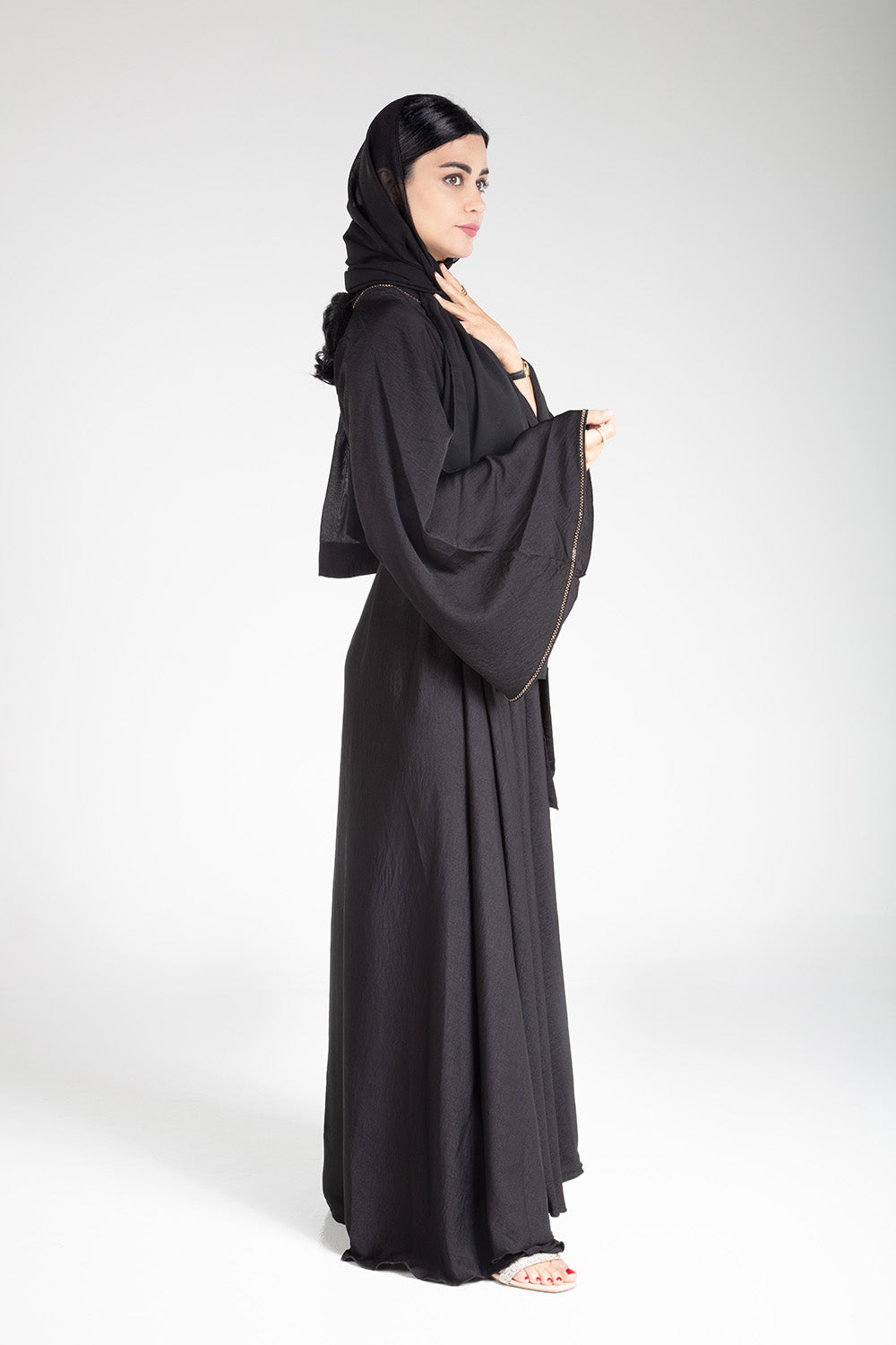 Twilight Black Open Abaya