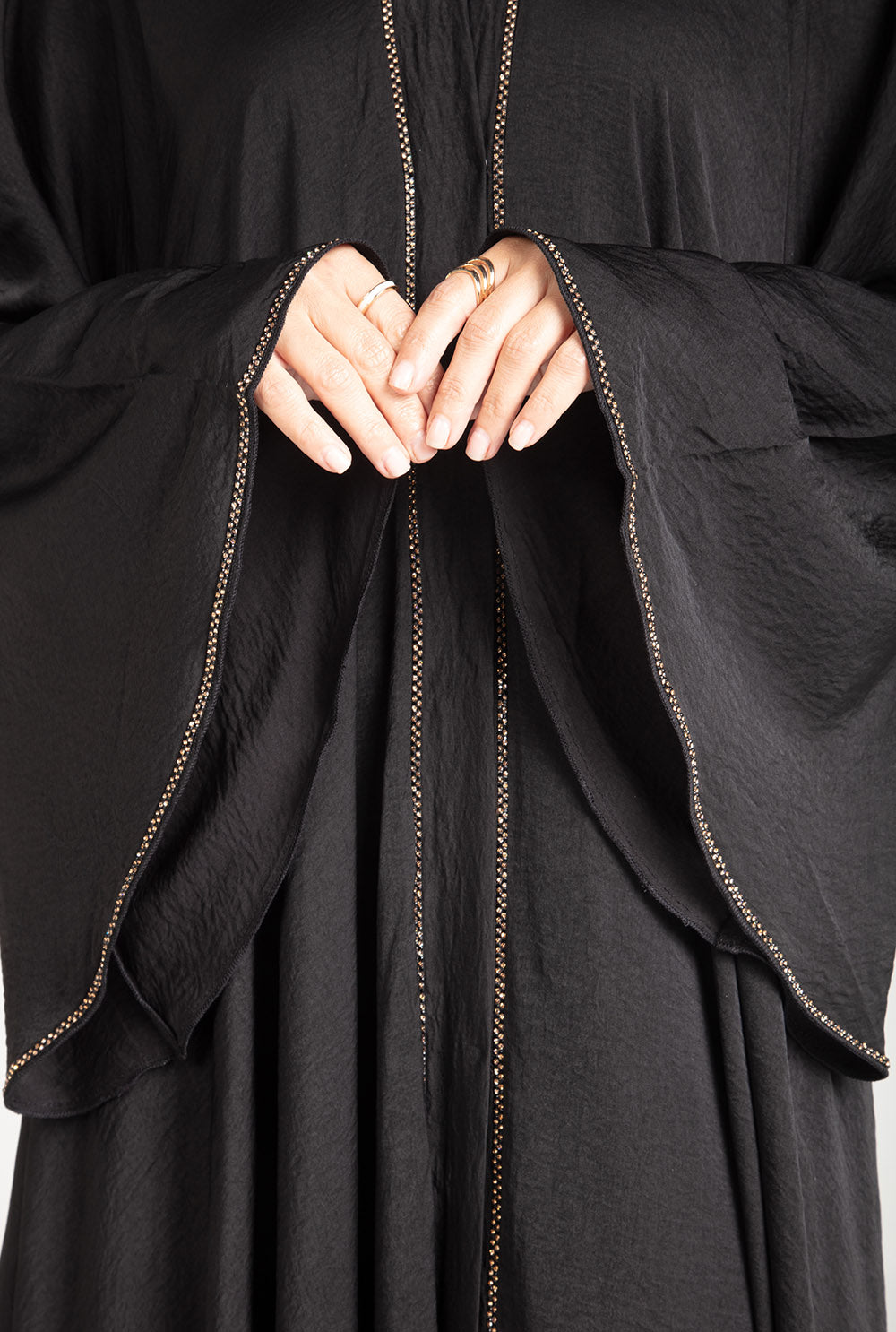 Twilight Black Open Abaya