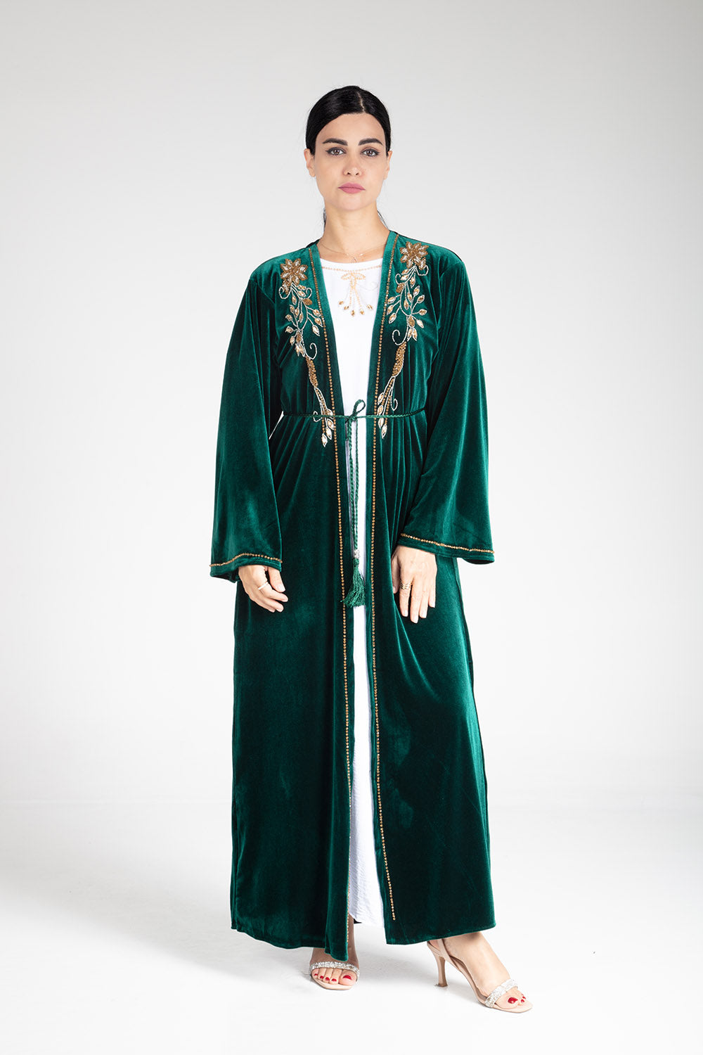 Sherwood Green Velvet Kimono