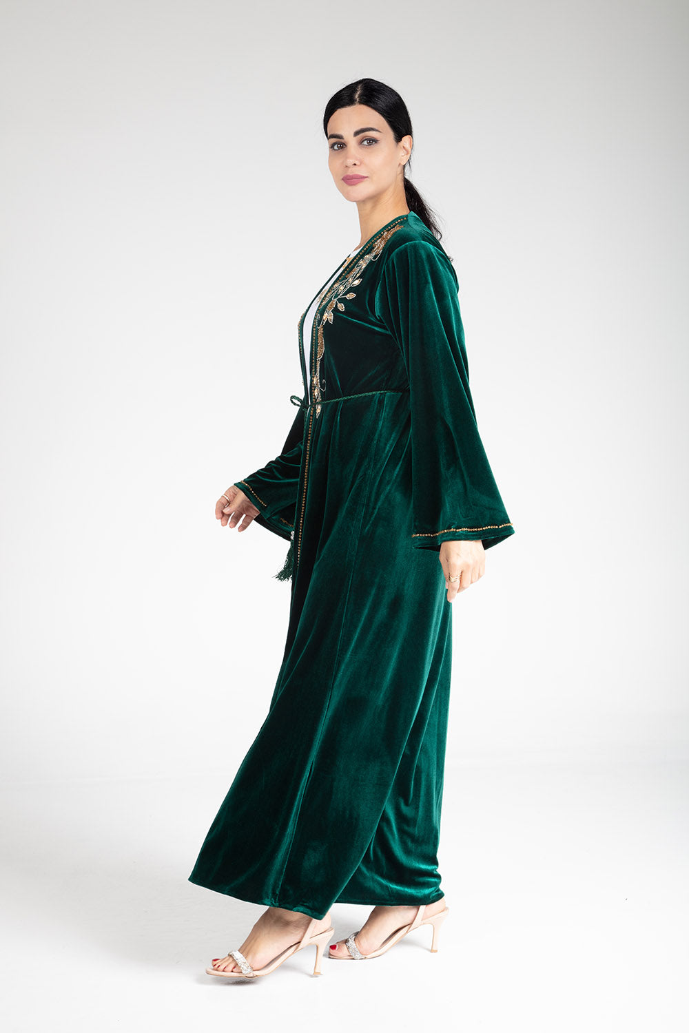 Sherwood Green Velvet Kimono