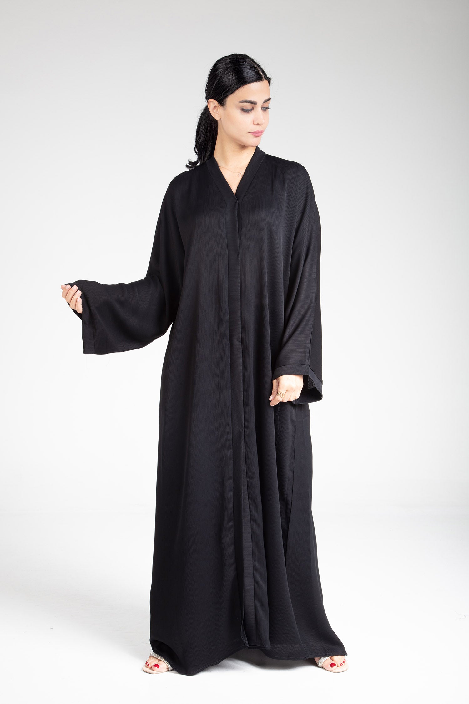 Black Open Abaya