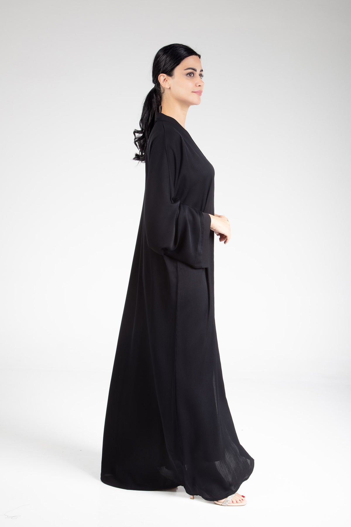 Black Open Abaya