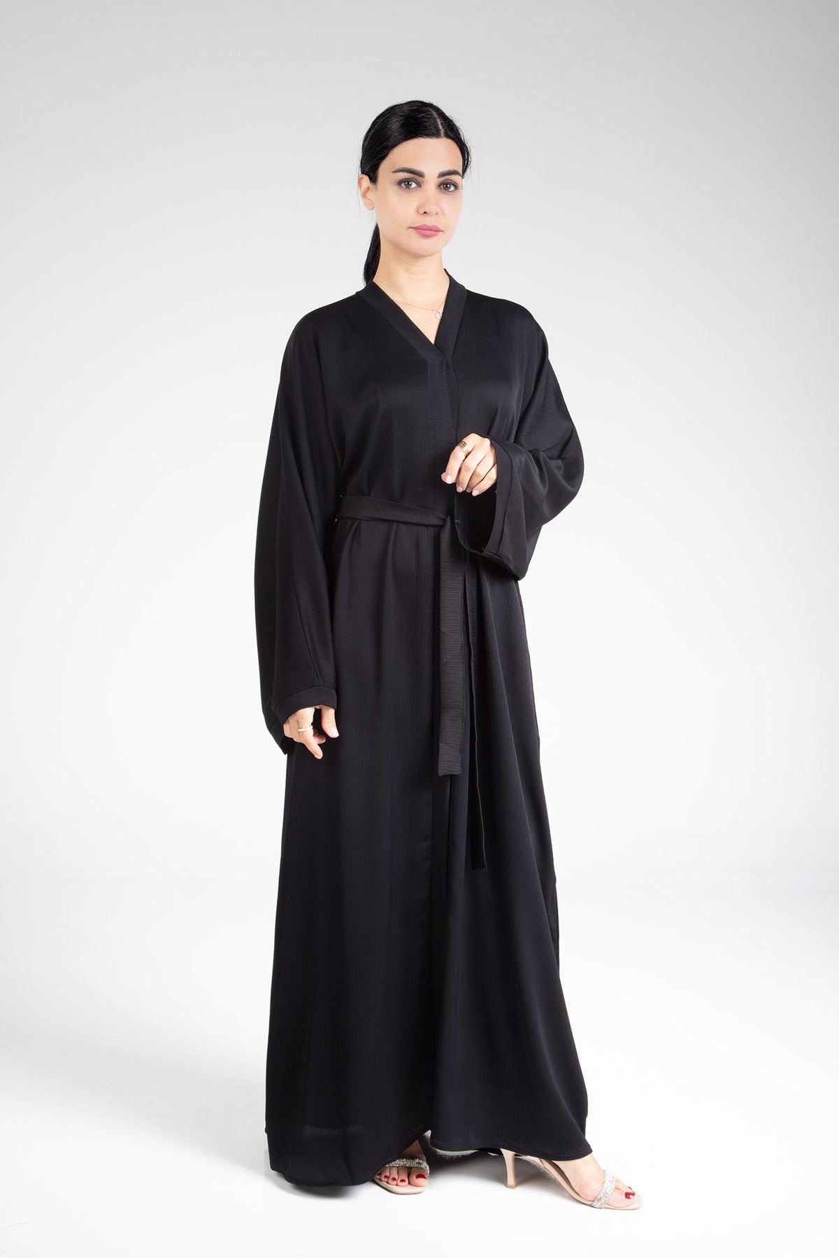 Black Open Abaya