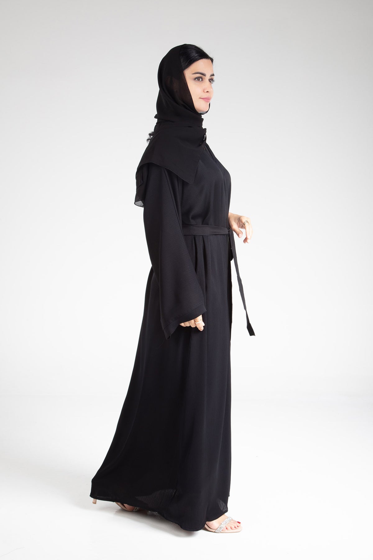 Black Open Abaya