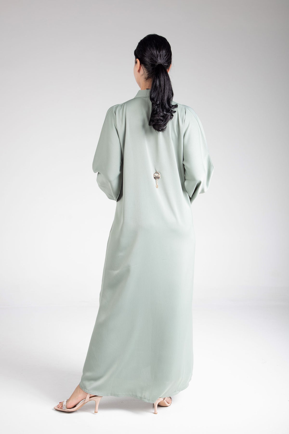 Greenish Open Abaya