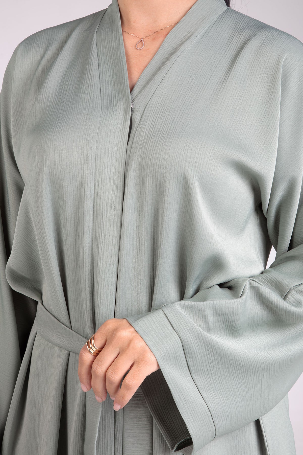 Greenish Open Abaya