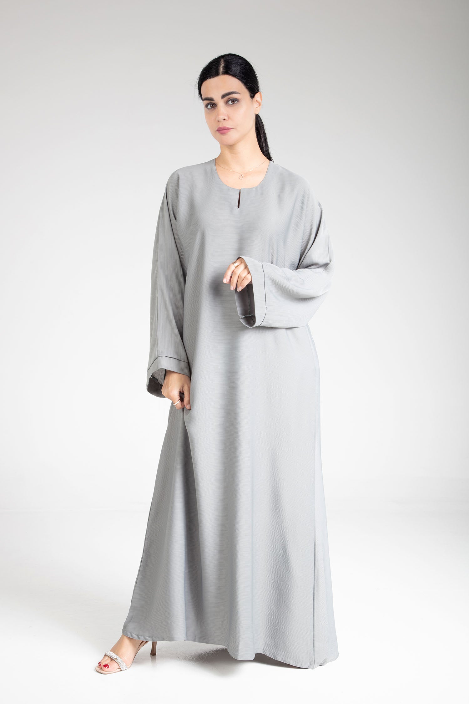 Classic Powder Ash Abaya