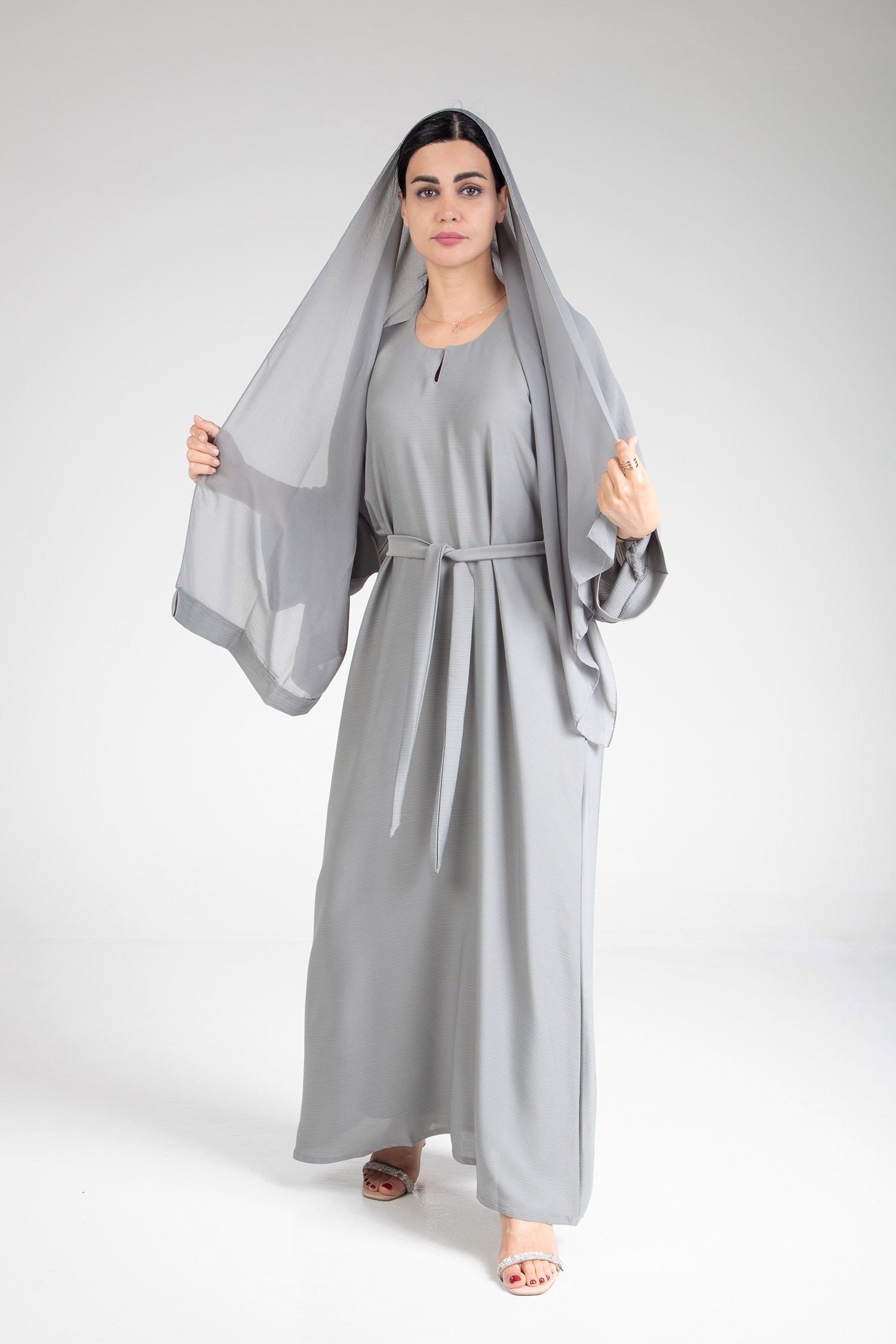 Classic Powder Ash Abaya