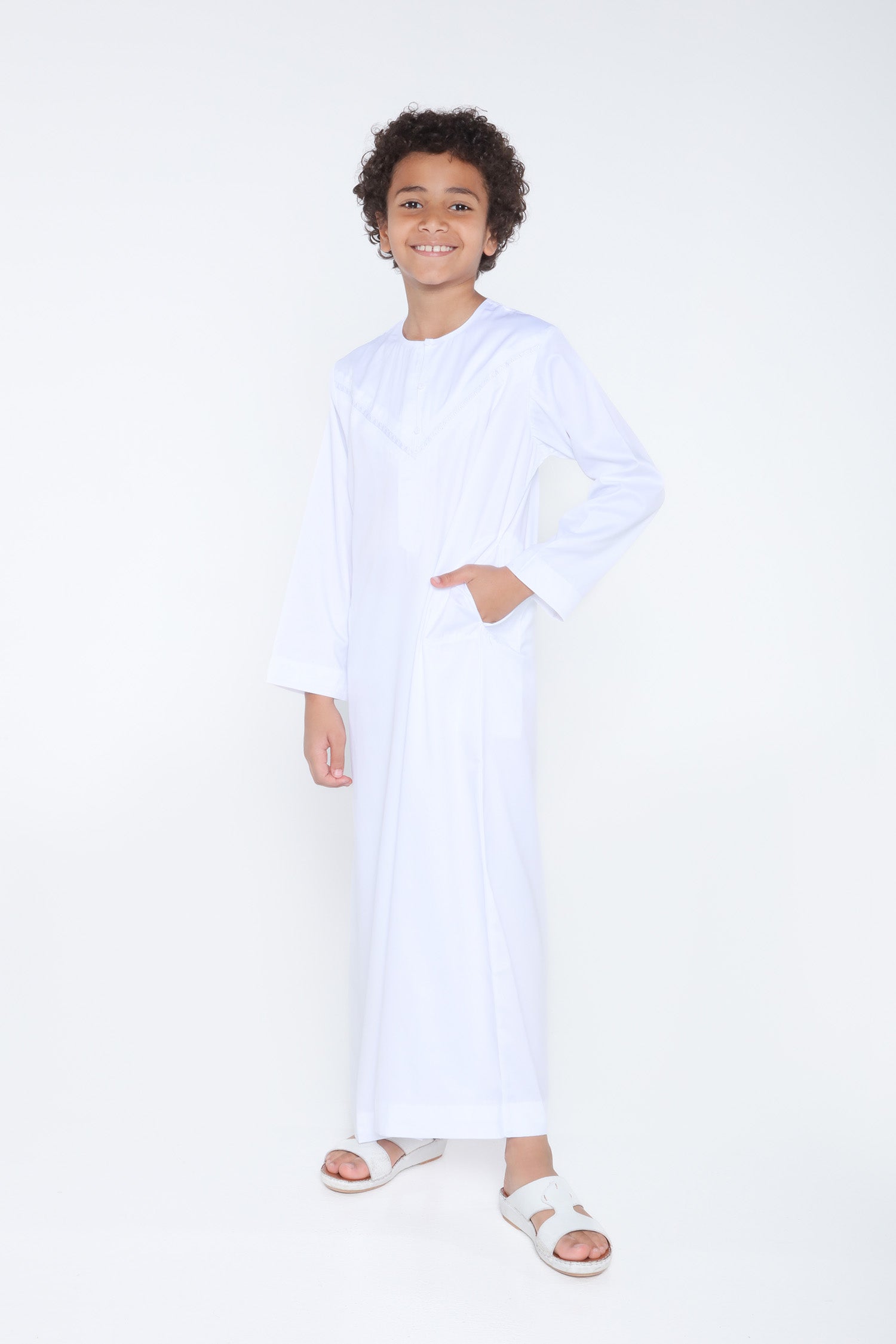 Iced White Kids Omani - JLifestyle Store