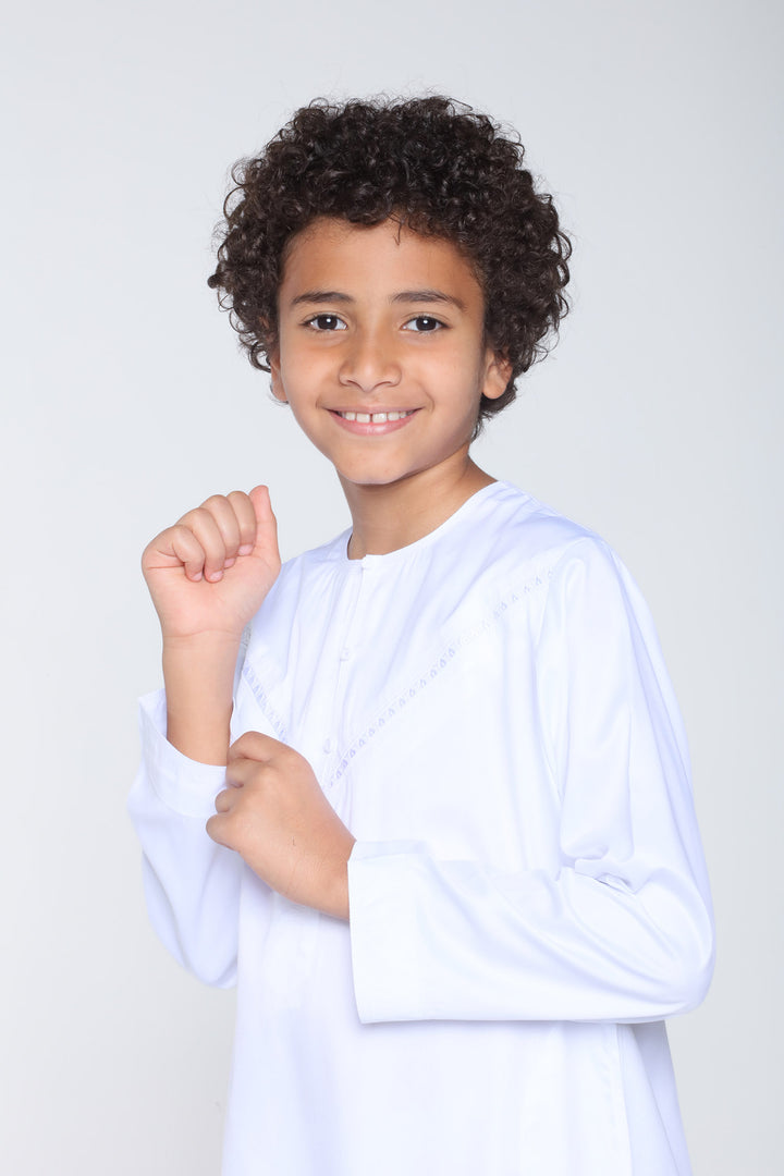 Iced White Kids Omani - JLifestyle Store