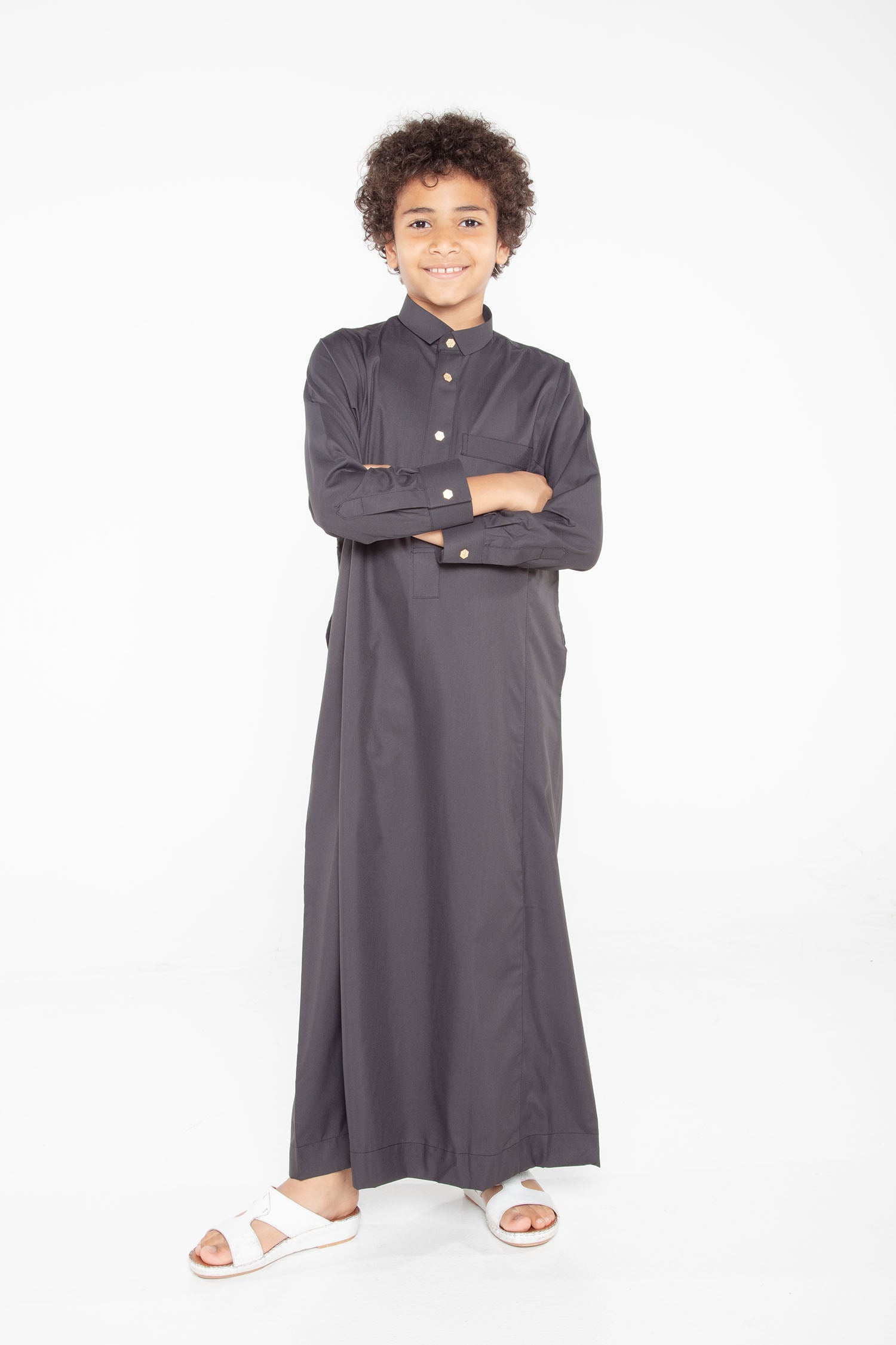 J109 Boys Black Tuxedo Thobe