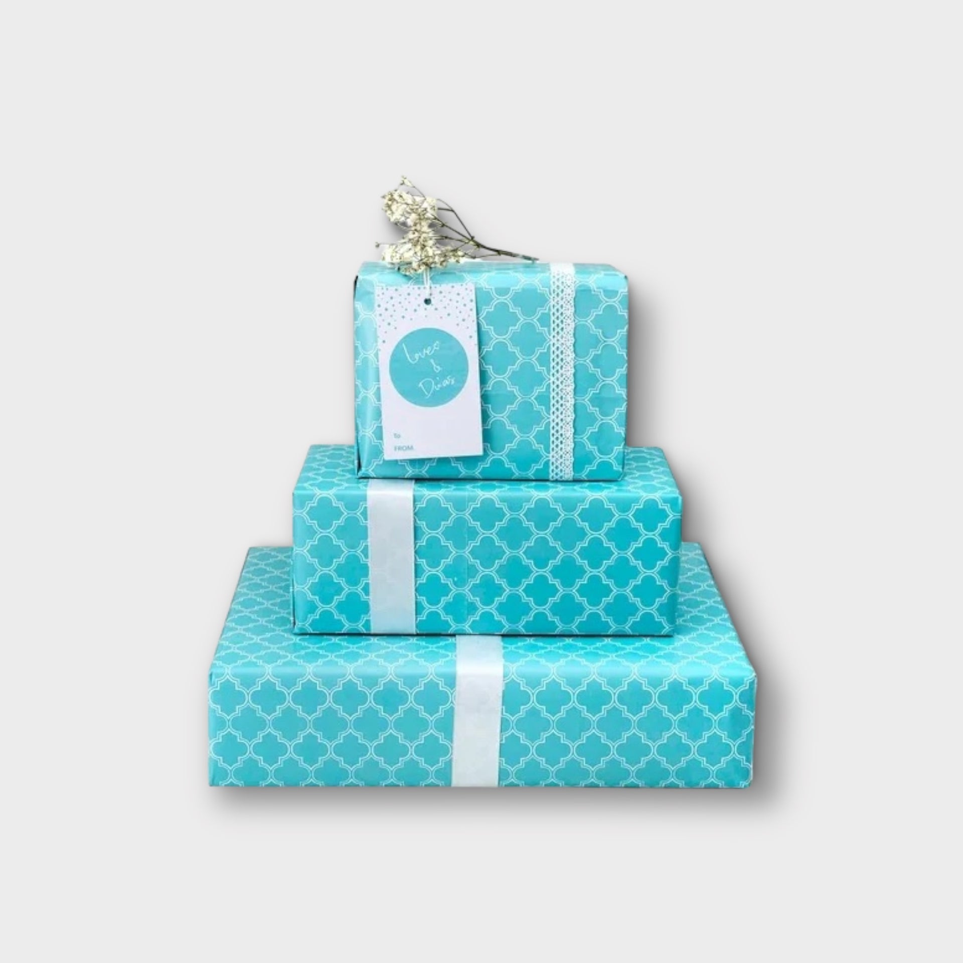 Love & Du'as Gift Wrap- Aqua