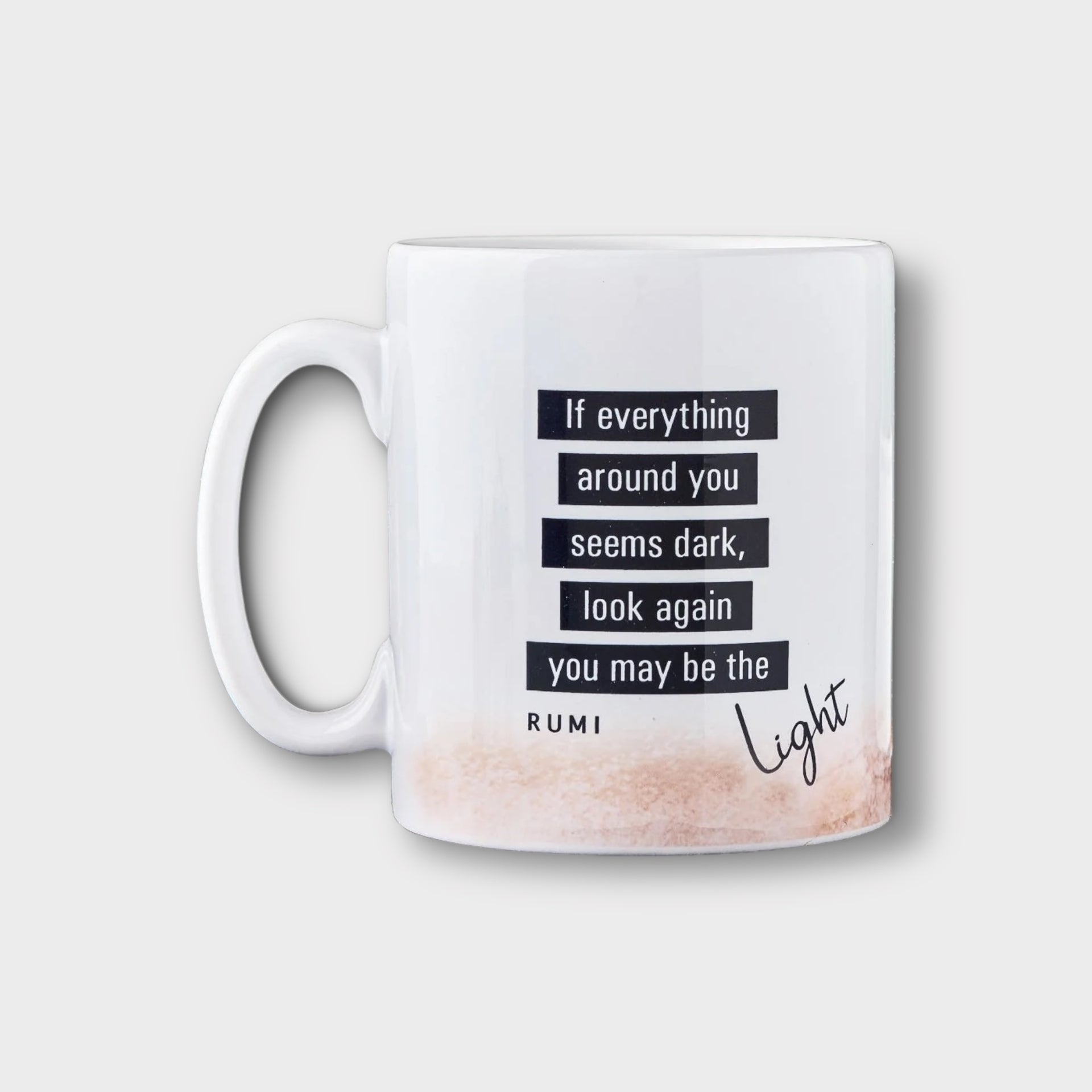 Ceramic Mug with Rummi Quote "Light"