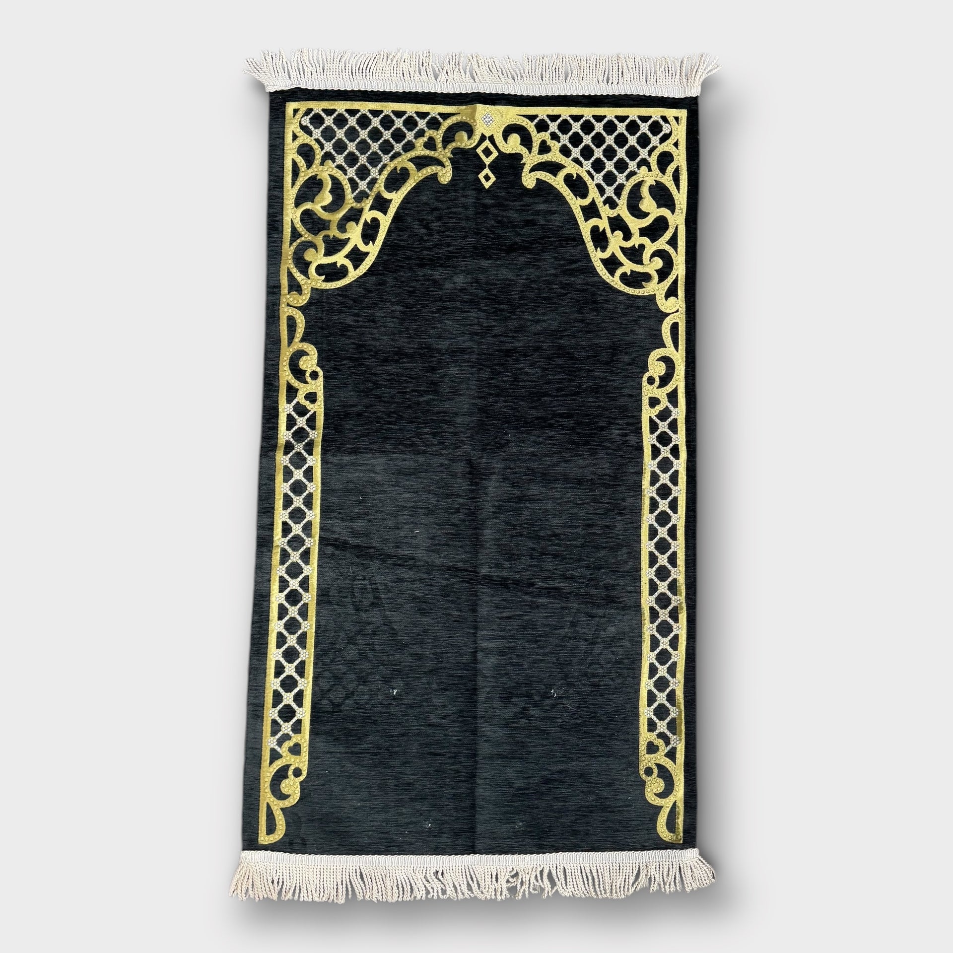 Black Diamanté Prayer Mat