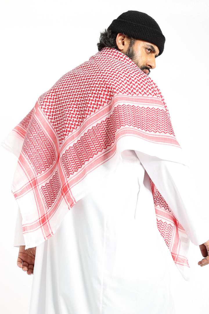 Arab Red White Shemagh - JLifestyle Store