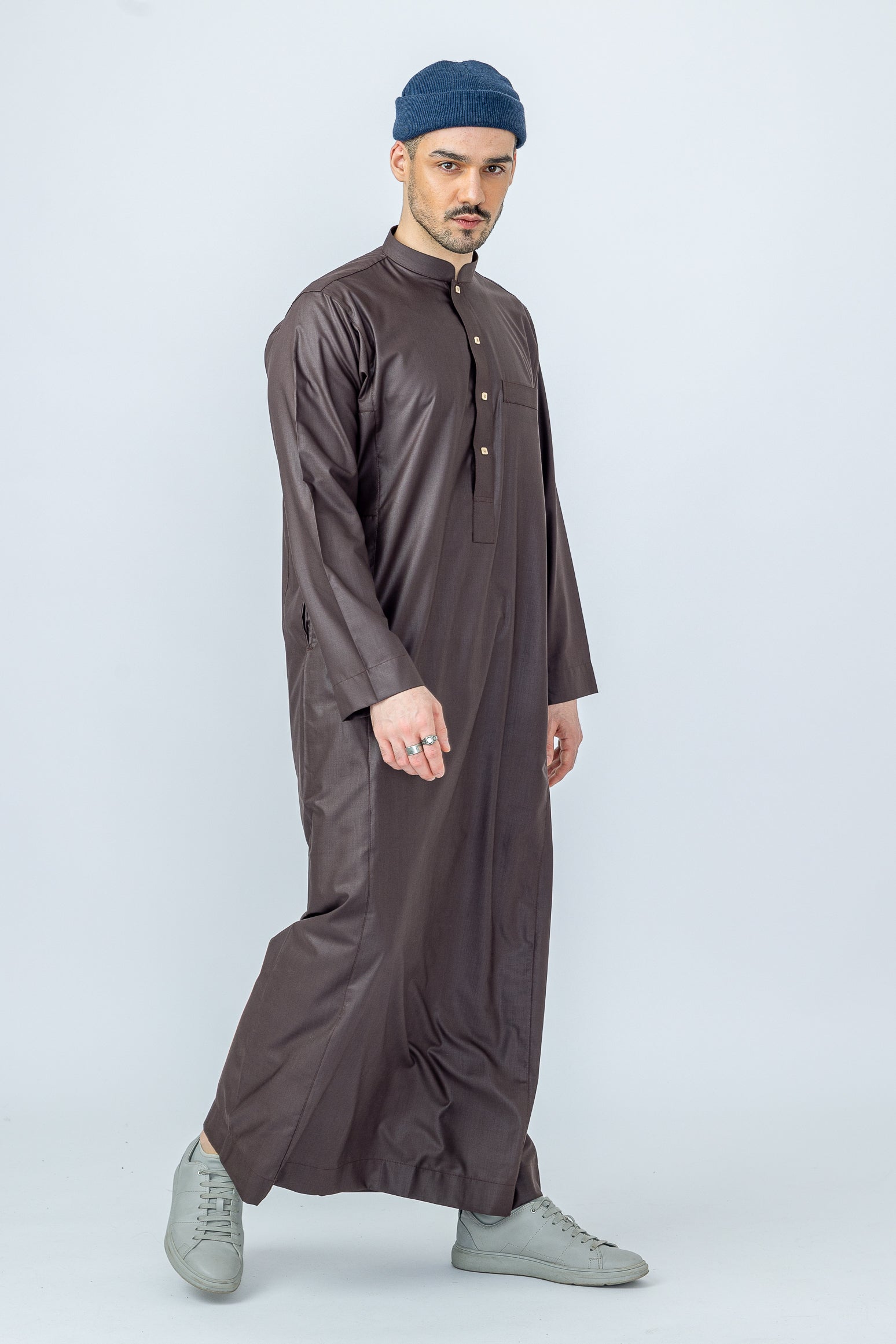 Brown Arab Collar Thobe