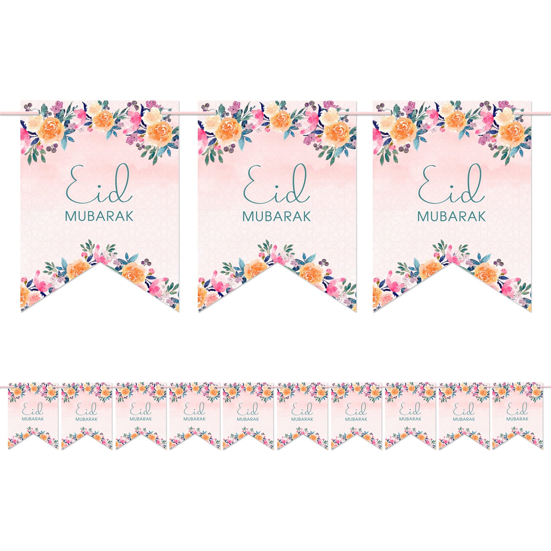 Eid Mubarak Pennant Bunting