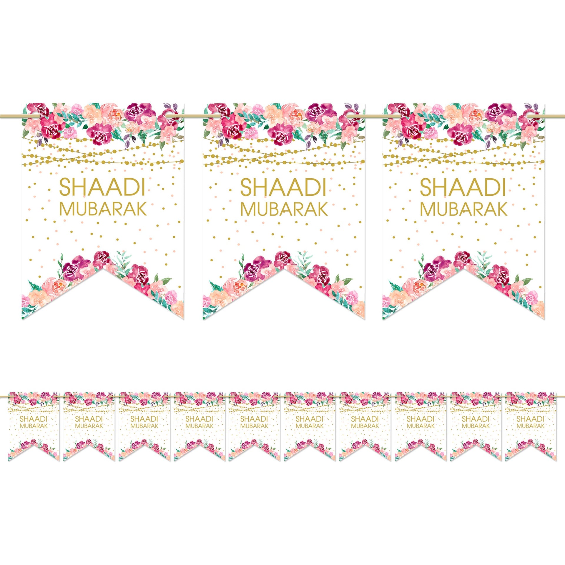 Shaadi Mubarak Pennant Bunting