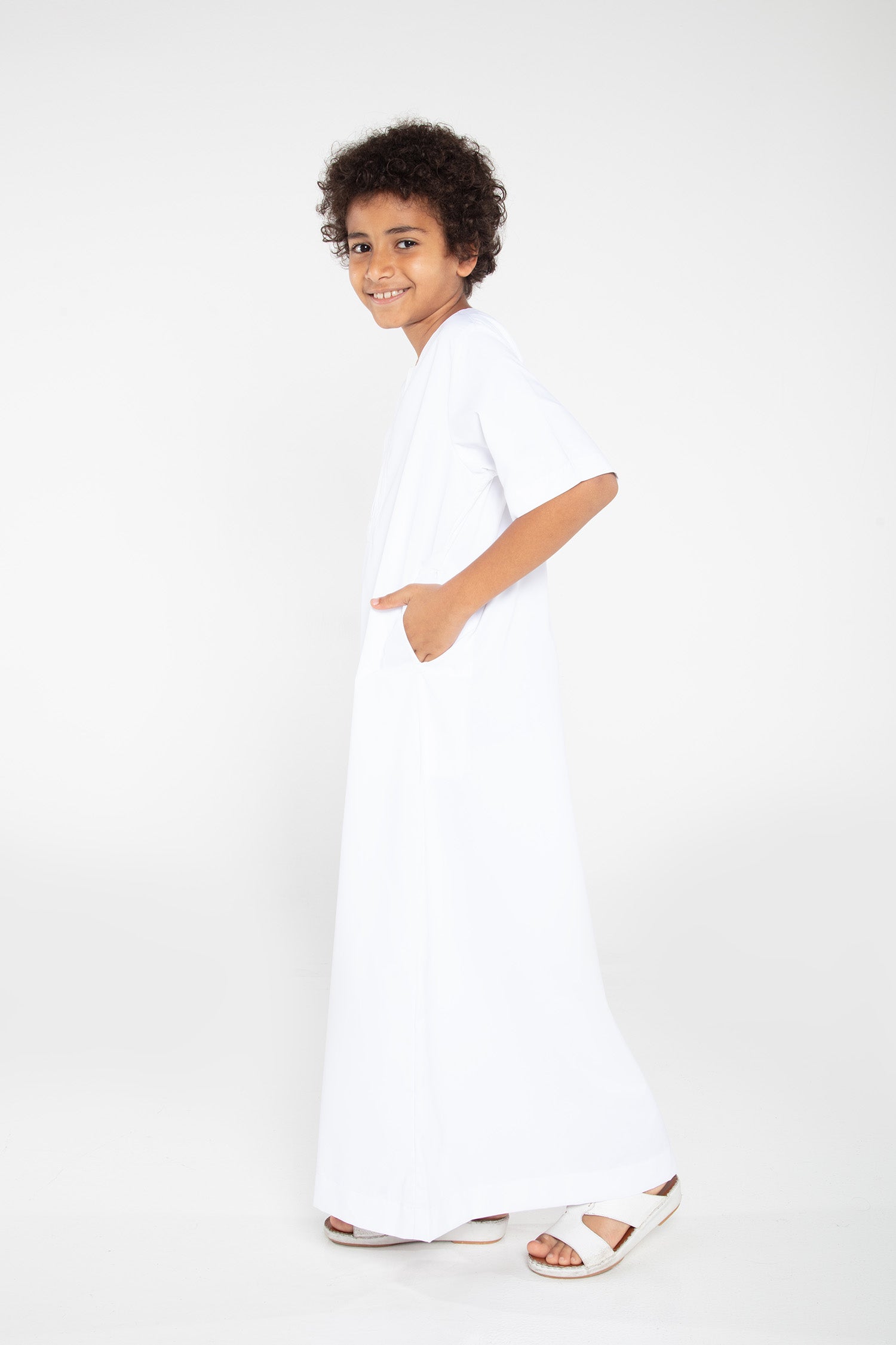 J110 Boys White Short Sleeve