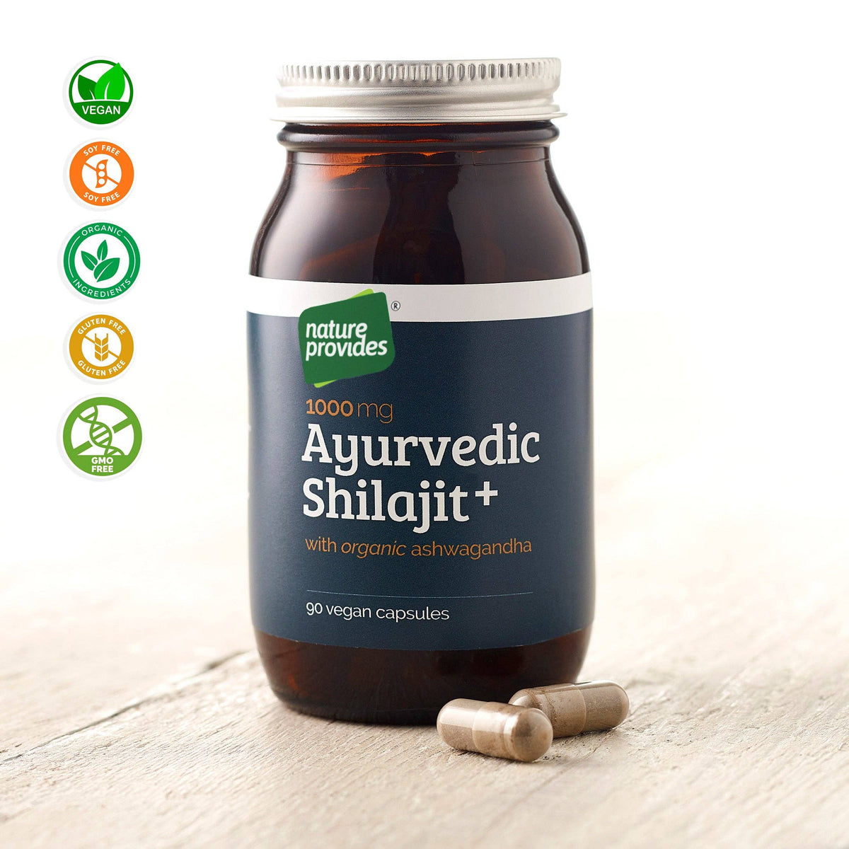 Ayurvedic Shilajit (1000mg) and Organic Ashwagandha