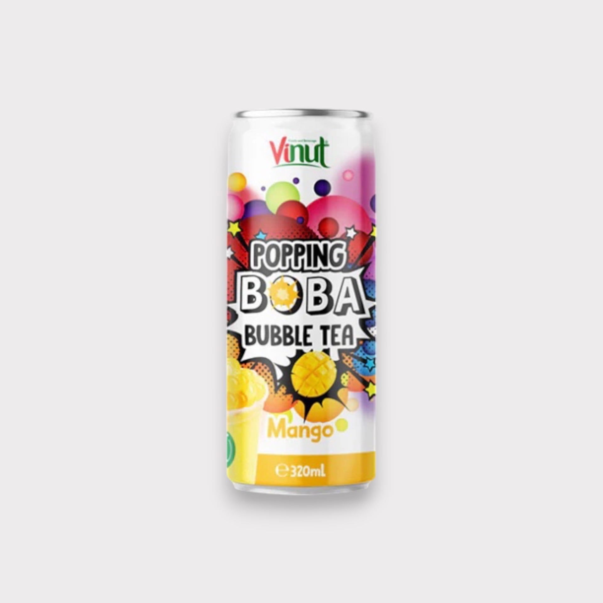 Popping Boba Tea Cans Mango