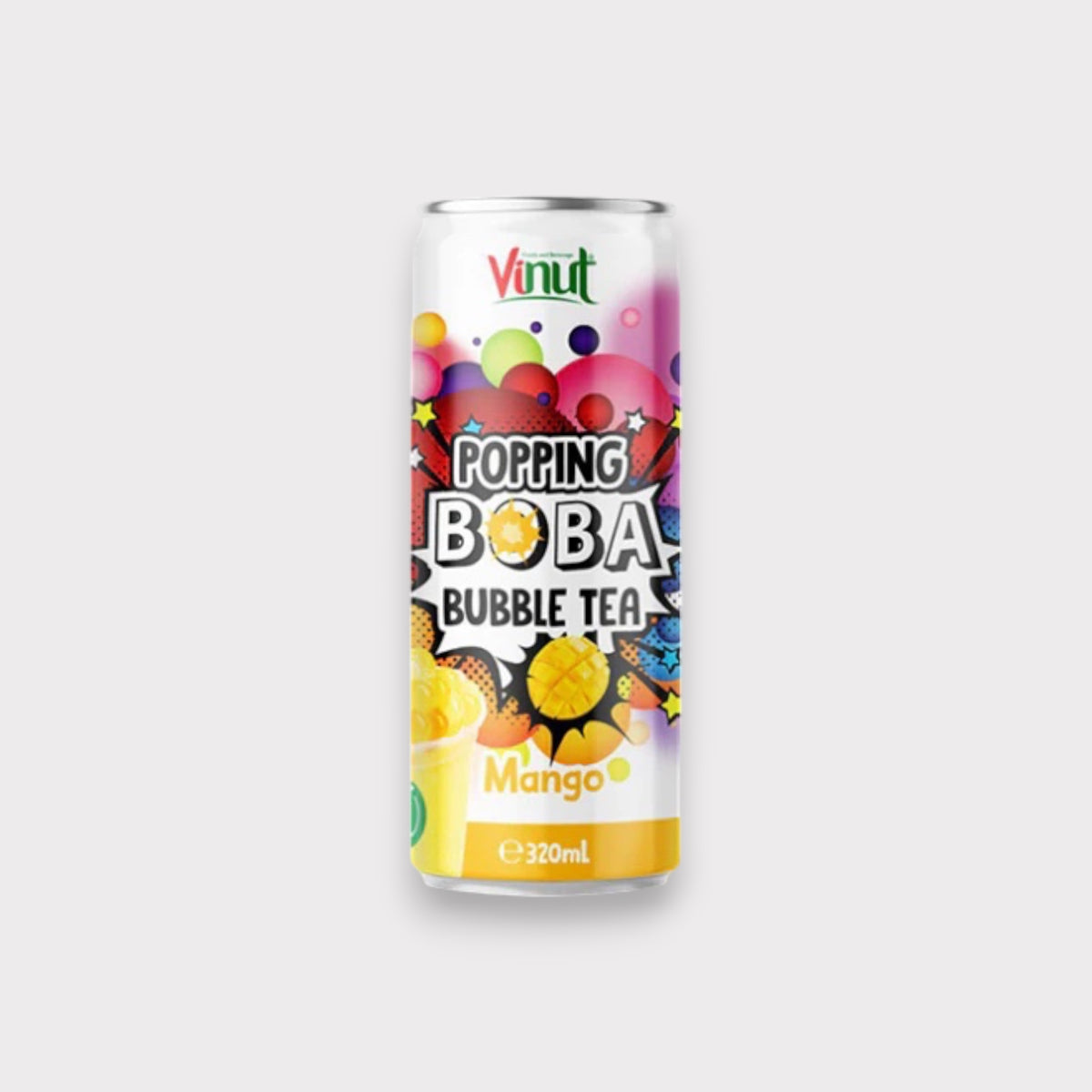 Popping Boba Tea Cans Mango