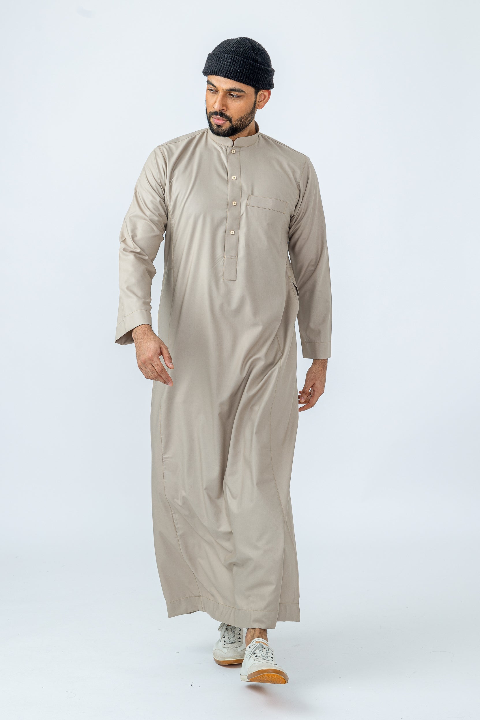 Light Beige Arab Collar Thobe