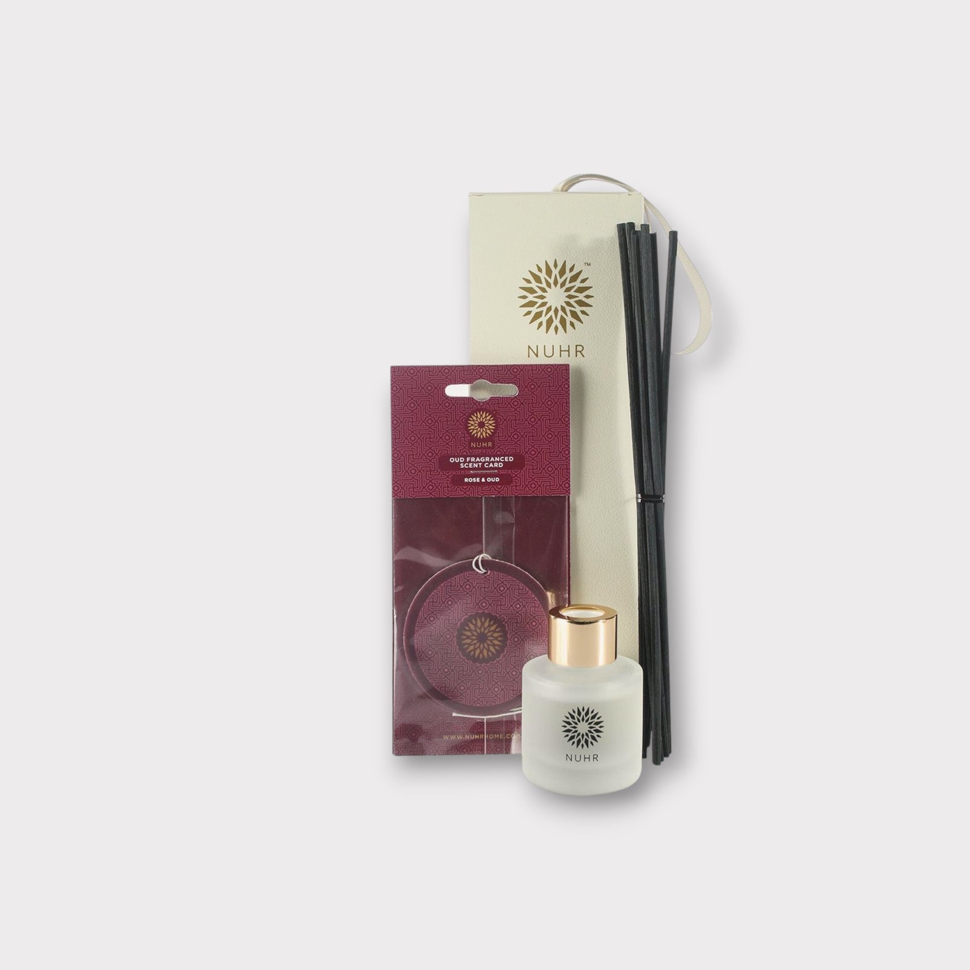 Mini Diffuser and Scent Card Gift Set - Rose and Oud