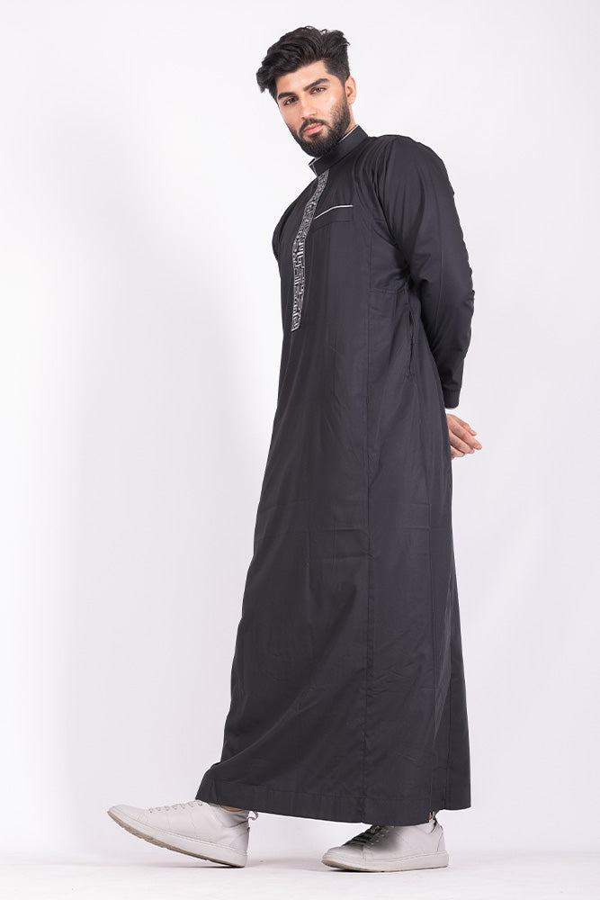 Black|Silver Al Huruf Thobe