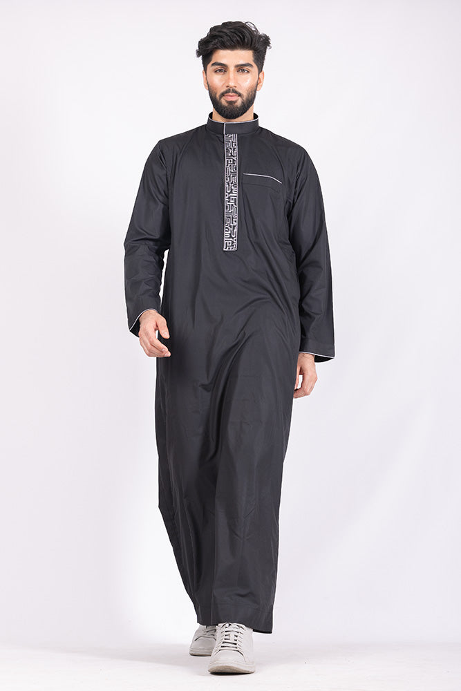 Black|Silver Al Huruf Thobe