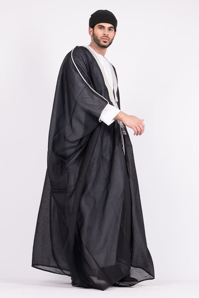 Black Arab Mens Bisht - JLifestyle Store